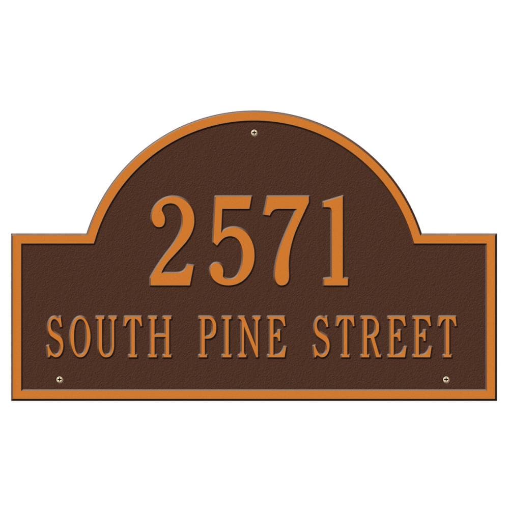 Whitehall 1002AC 24-in H x 23-1/4-in W Antique copper Aluminum Address plaque