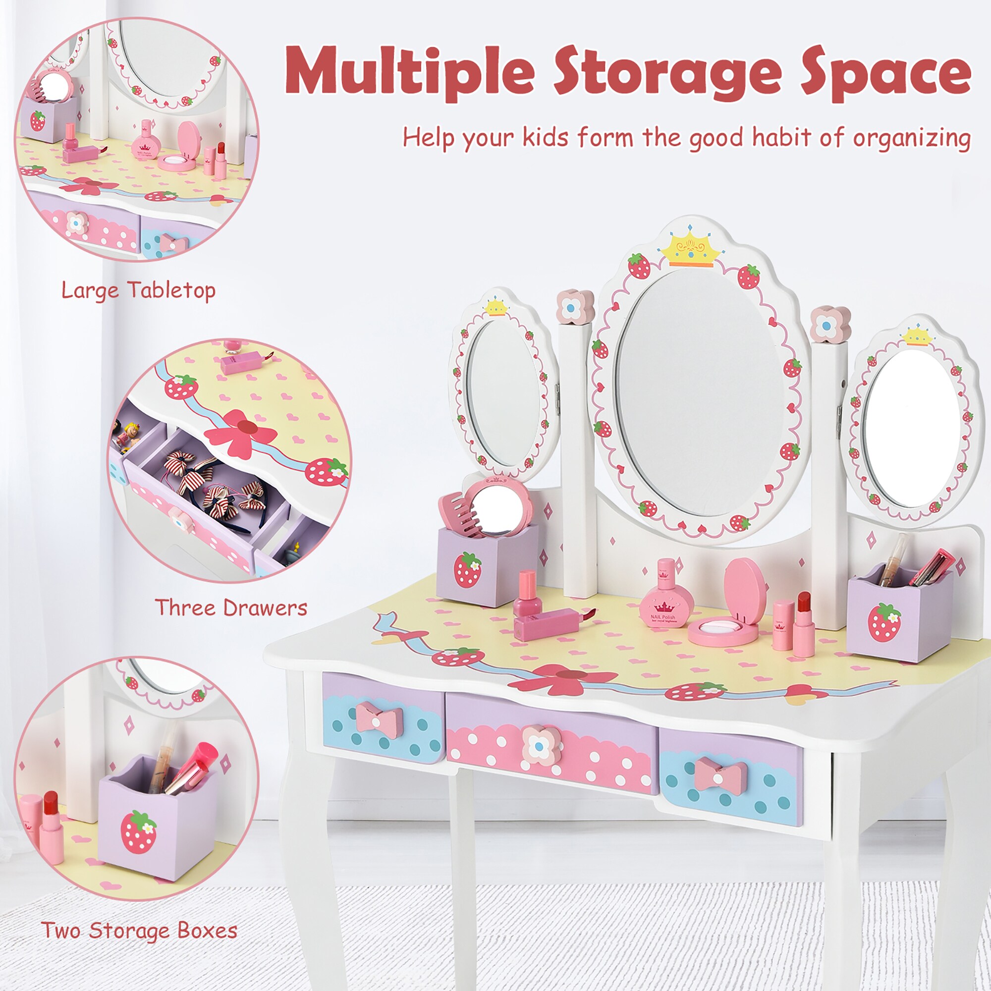 Costway CSHY001361 Bedroom-Vanities - View #7