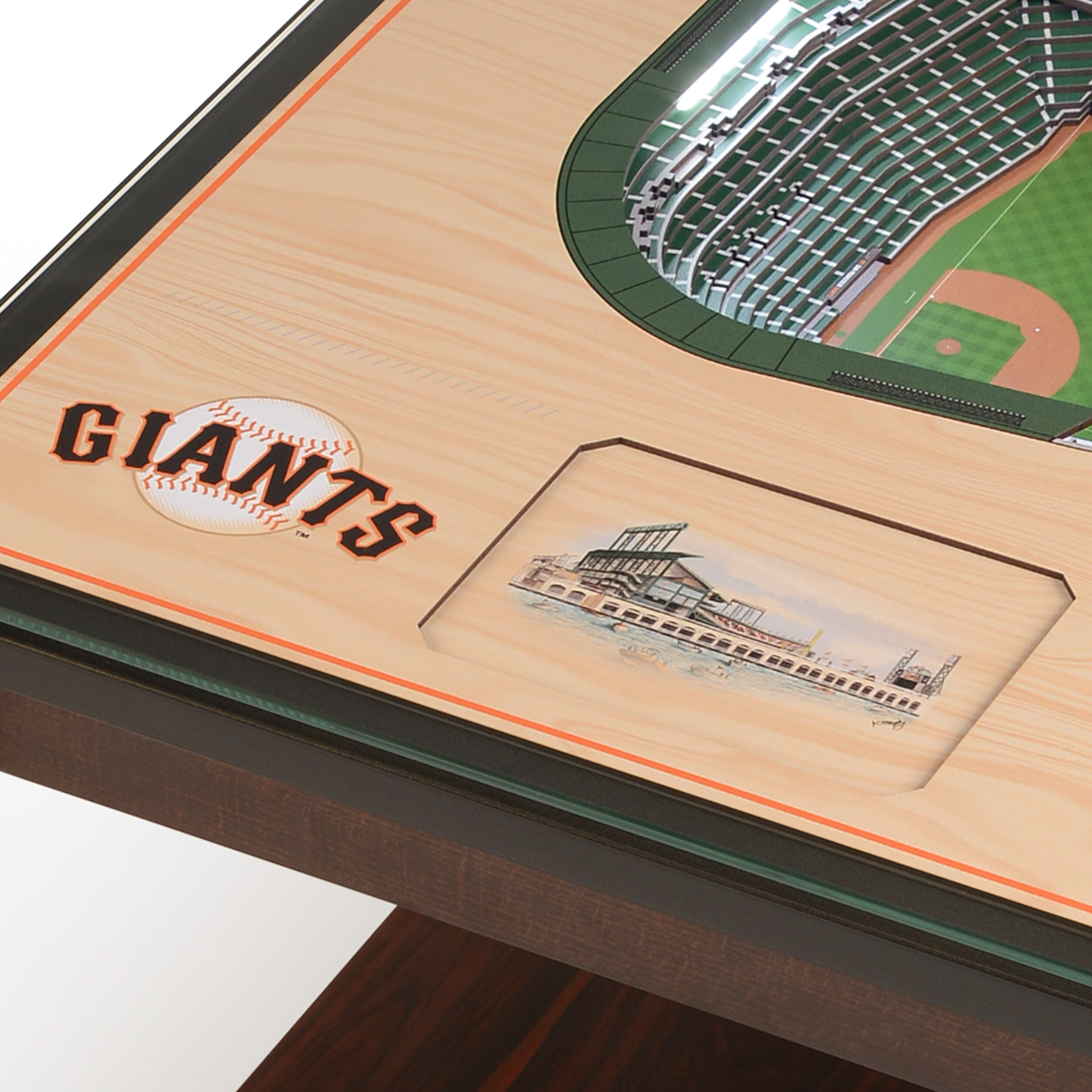 Detroit Lions, 3D Stadium View, Lighted End Table