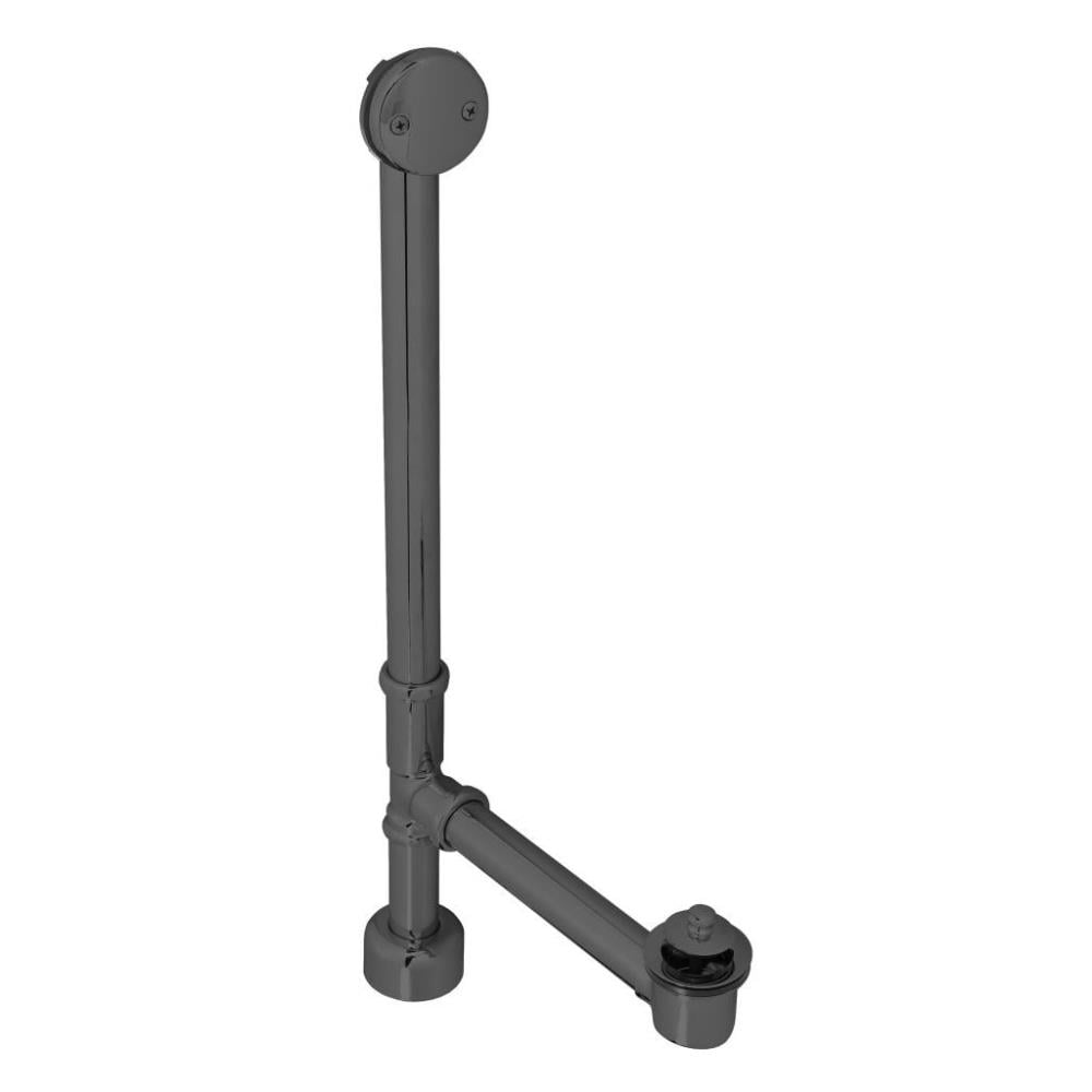 WESTBRASS D3221K-62 Bath Waste and Overflow Twist and Close- 22" Make-up, 17 Ga. Tubing In Matte Black