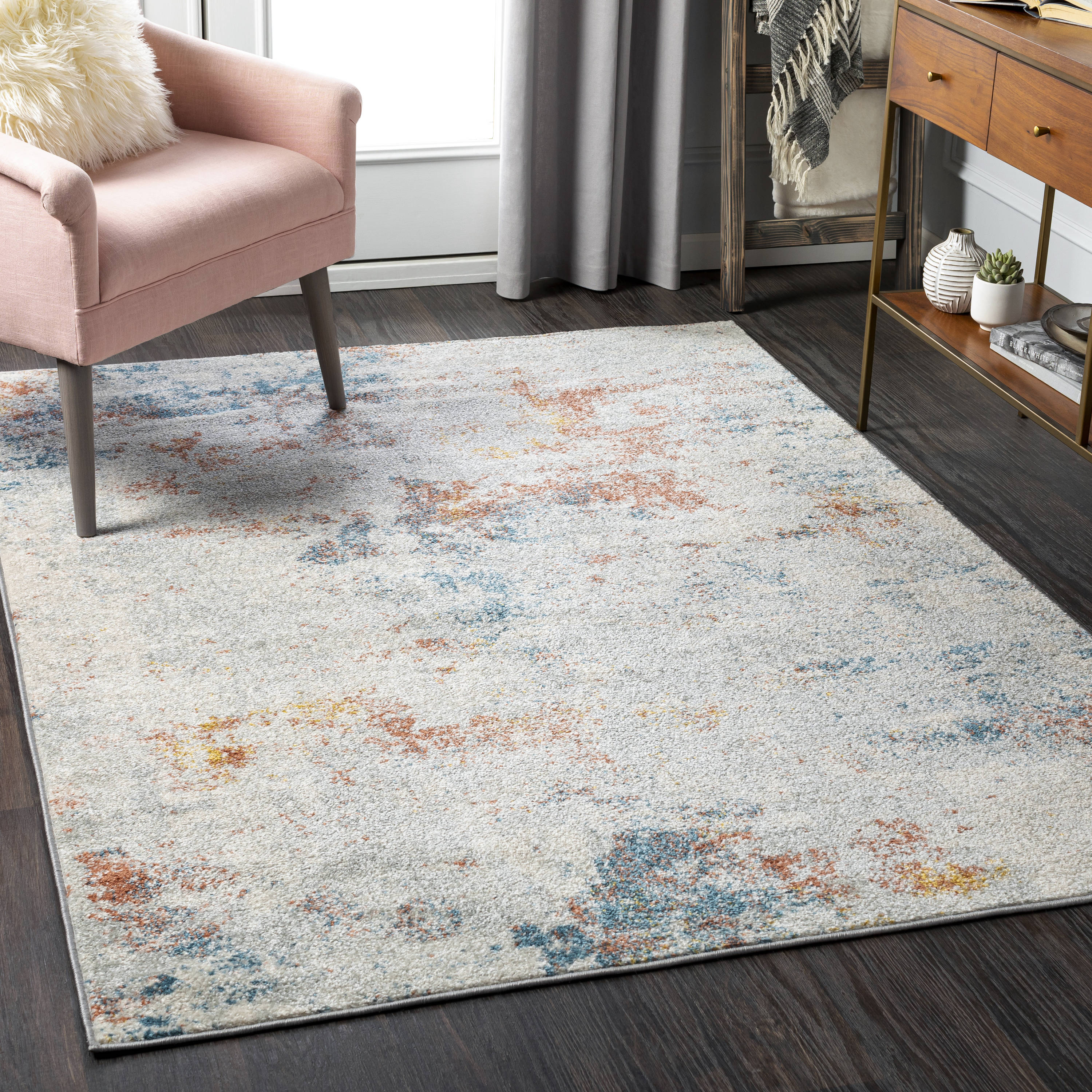Surya CHE2367-710103 Chester 8 X 10 (ft) Medium Grey Indoor Abstract Mid-century Modern Area Rug