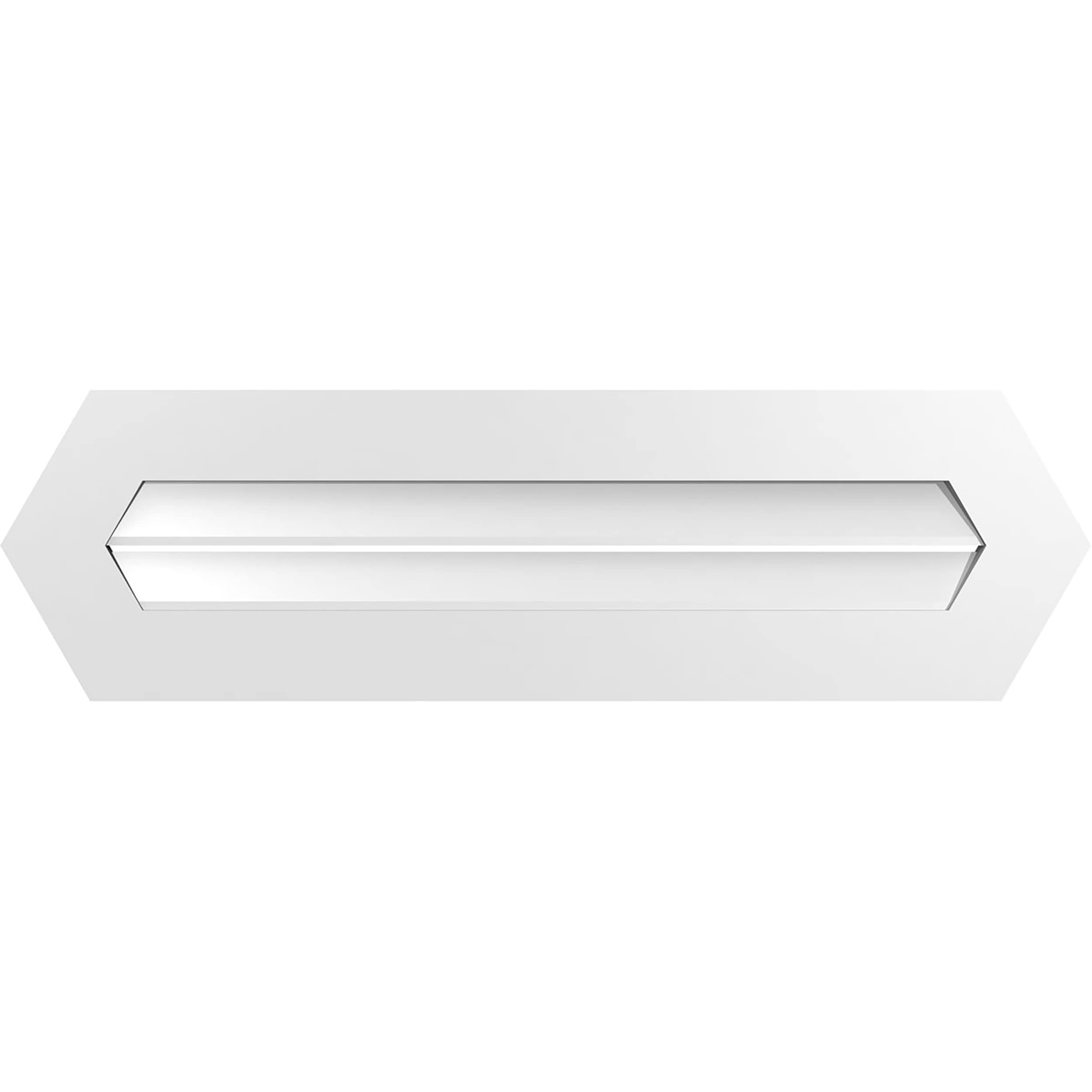 Ekena Millwork GVPHP42X1201SF 42-Inches x 12-Inches Off-white Peaked PVC Gable Louver Vent