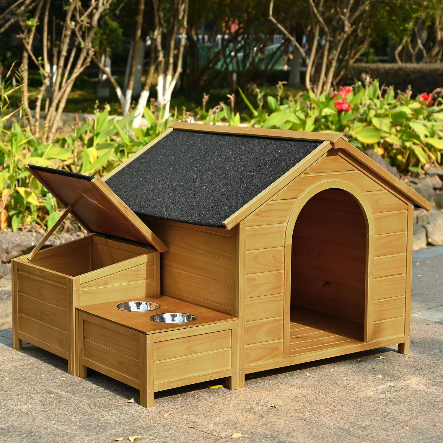 Mondawe MD-GO07AAA Wood Indoor/Outdoor Large Dog/Cat House
