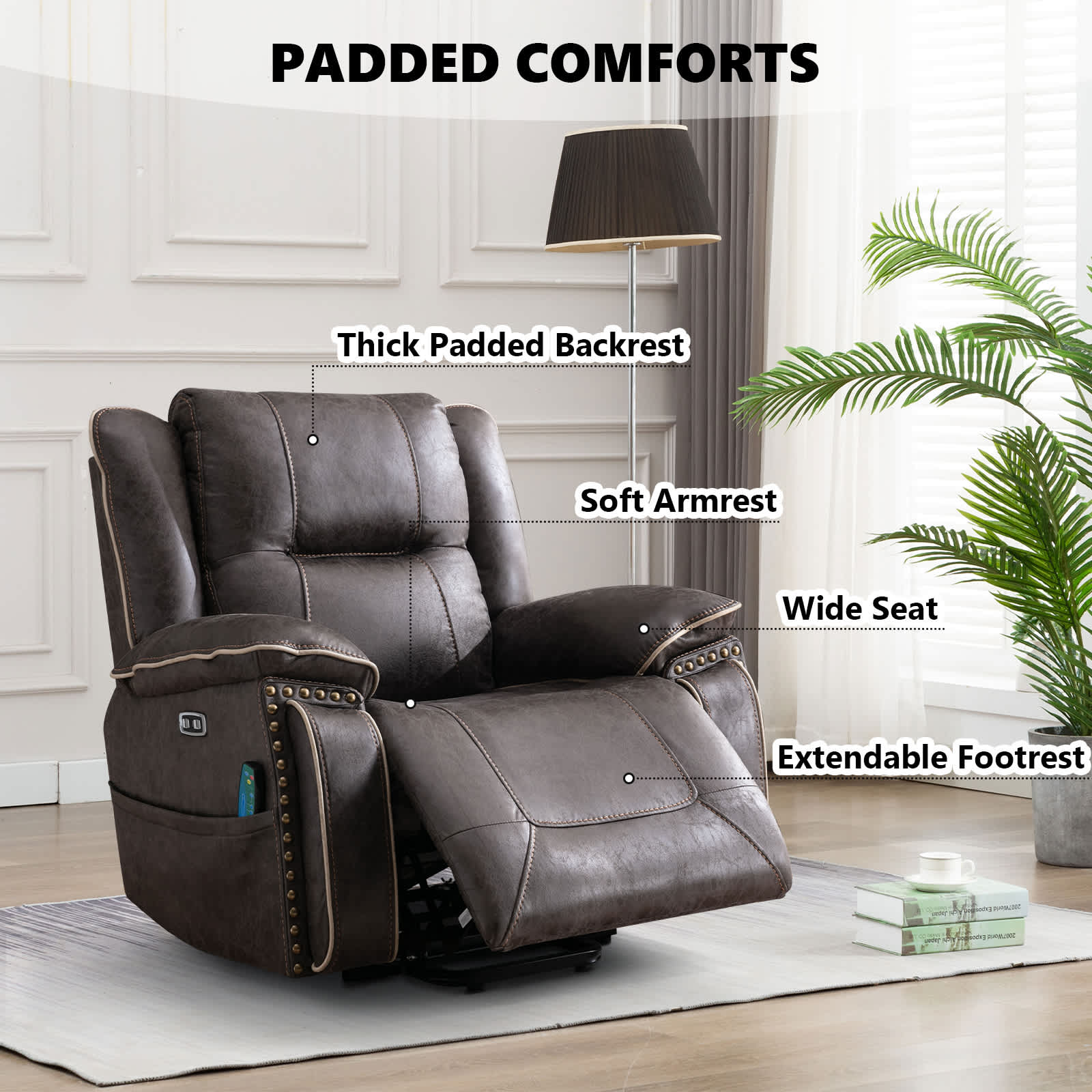 Bestier USLOW-L510258F-GREY recliners - View #3