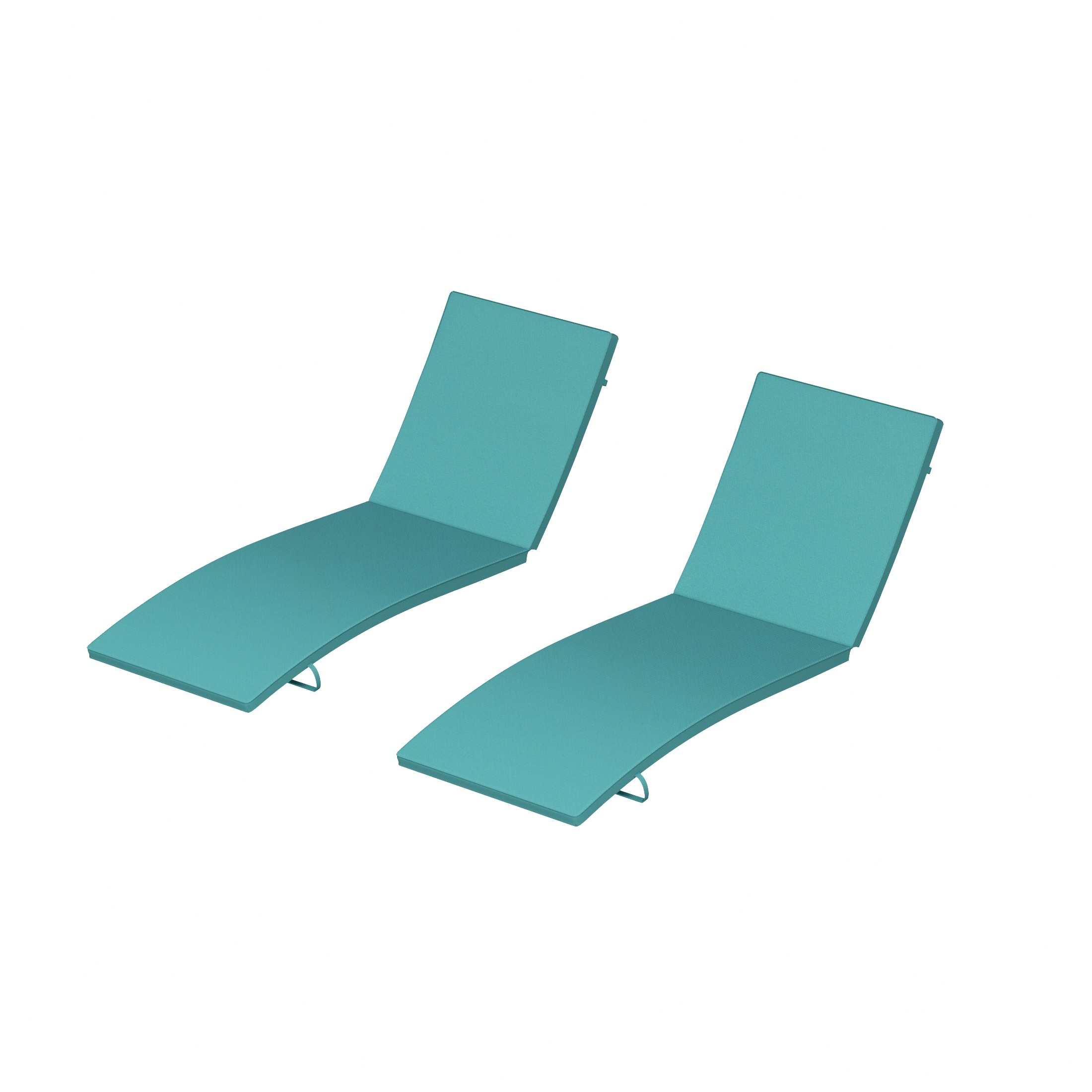 Westin Furniture OD3002-TQ Moro 2 -Piece Turquoise Patio chaise lounge chair cushion