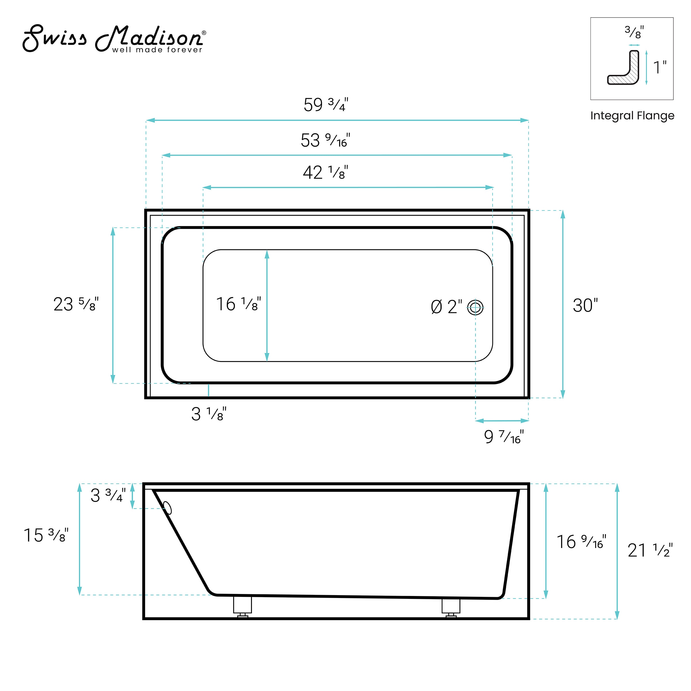 Swiss Madison SM-25-ABLAU48WH bathtubs - View #4