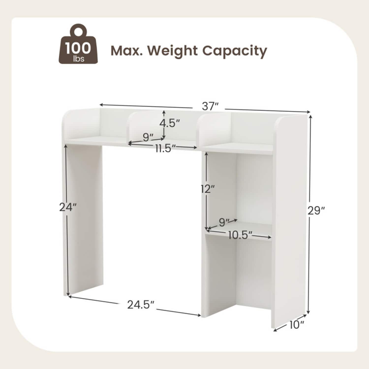 Mondawe MO-CB10471WH bookcases - View #8