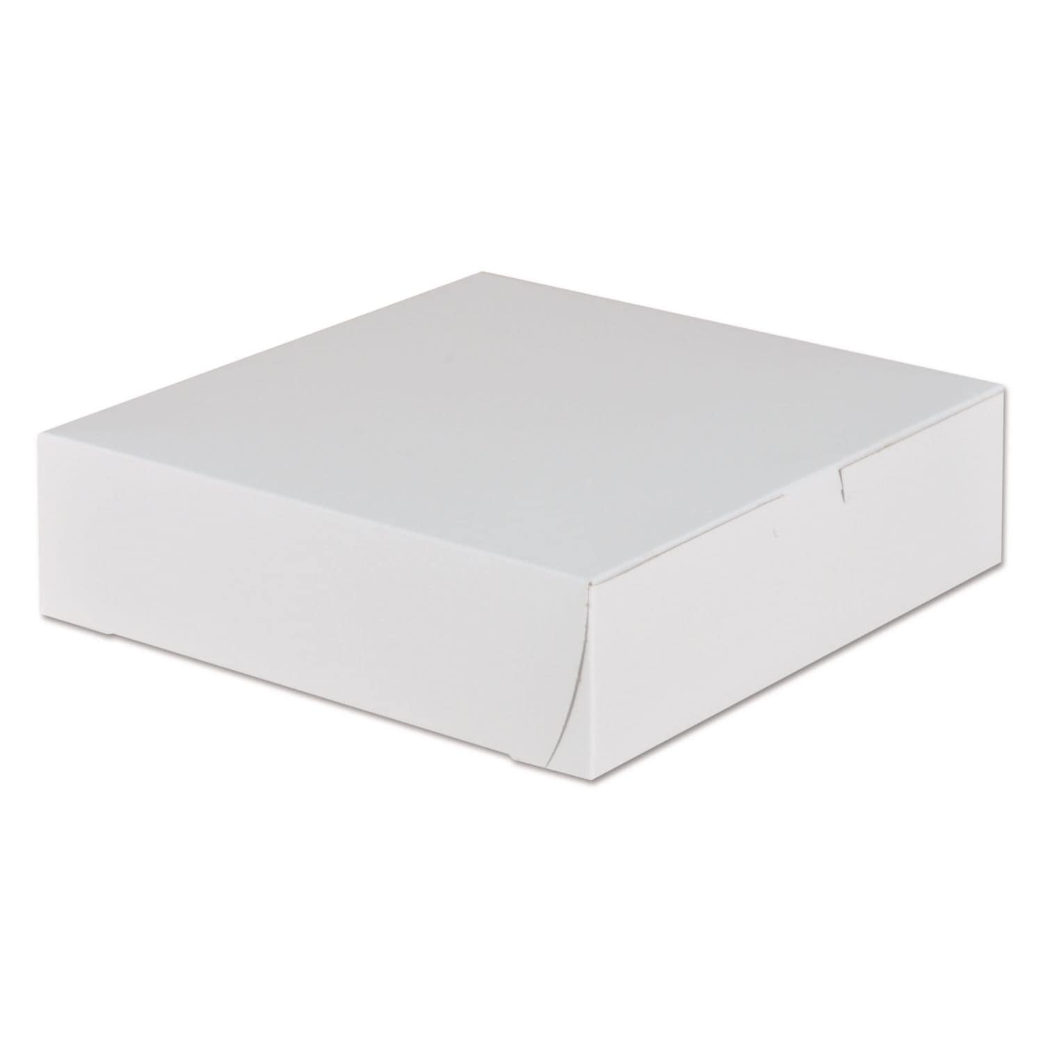 Southern Champion Tray White One-Piece Non-Window Bakery Boxes 9 x 9 x 2.5 White Paper 250/Carton