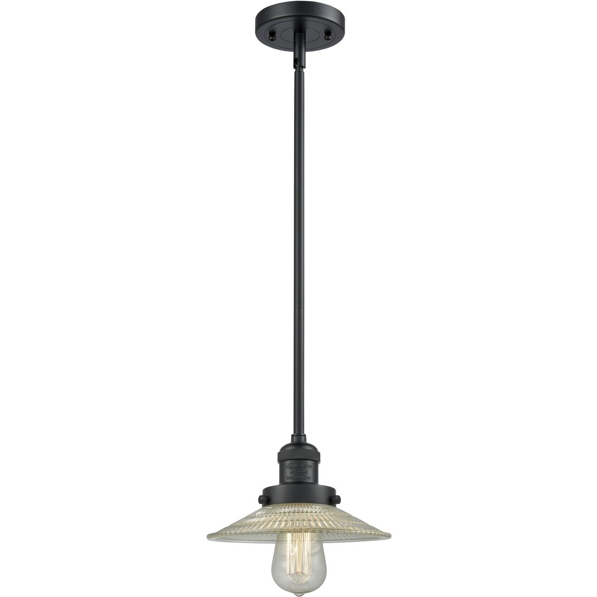 Innovations Lighting 1355367 201S-BK-G2-LED Franklin Restoration Halophane Mini Pendant