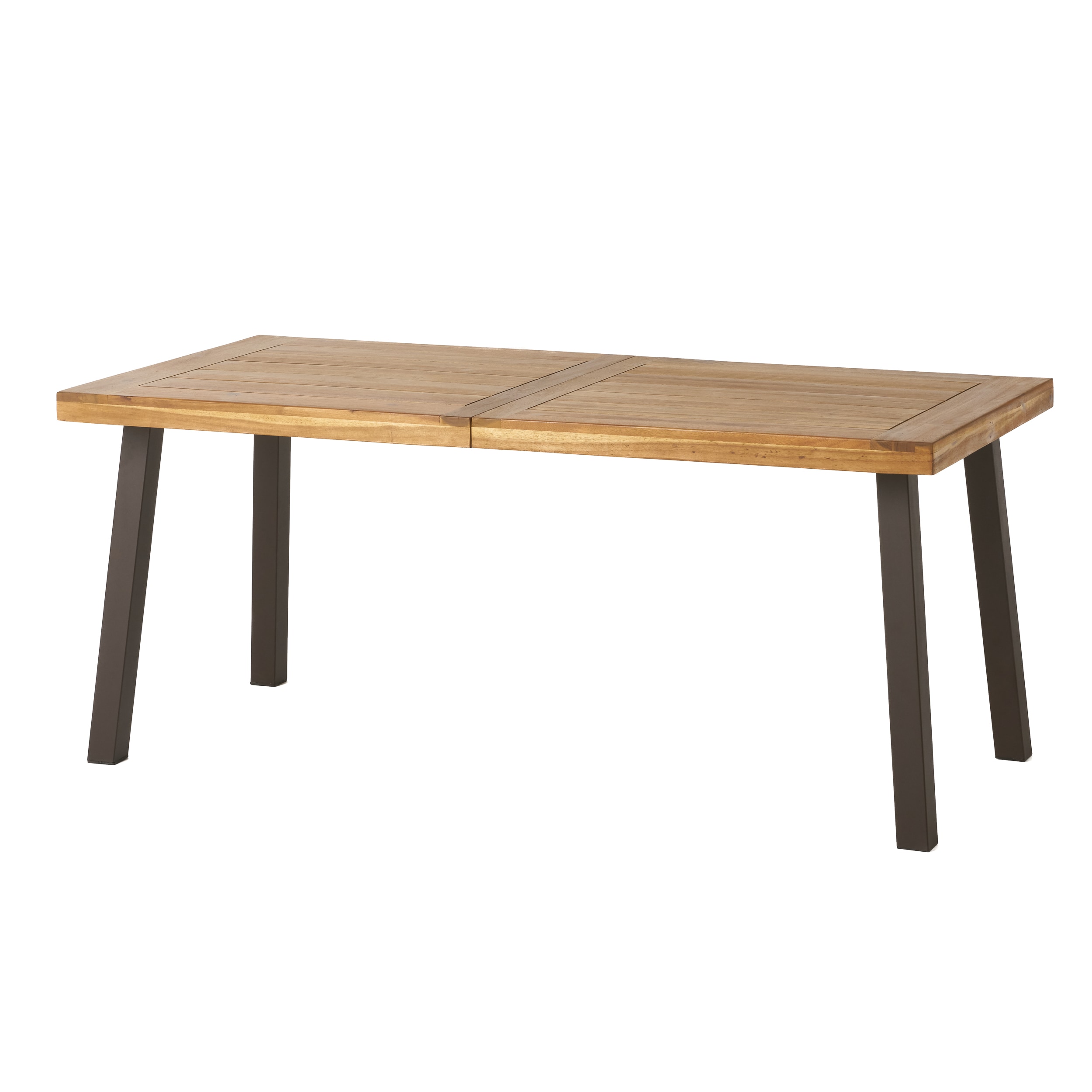 Siavonce XH0INTL Brown Contemporary/Modern Dining Table, Wood with Natural Wood 69-in L x 29.5-in H