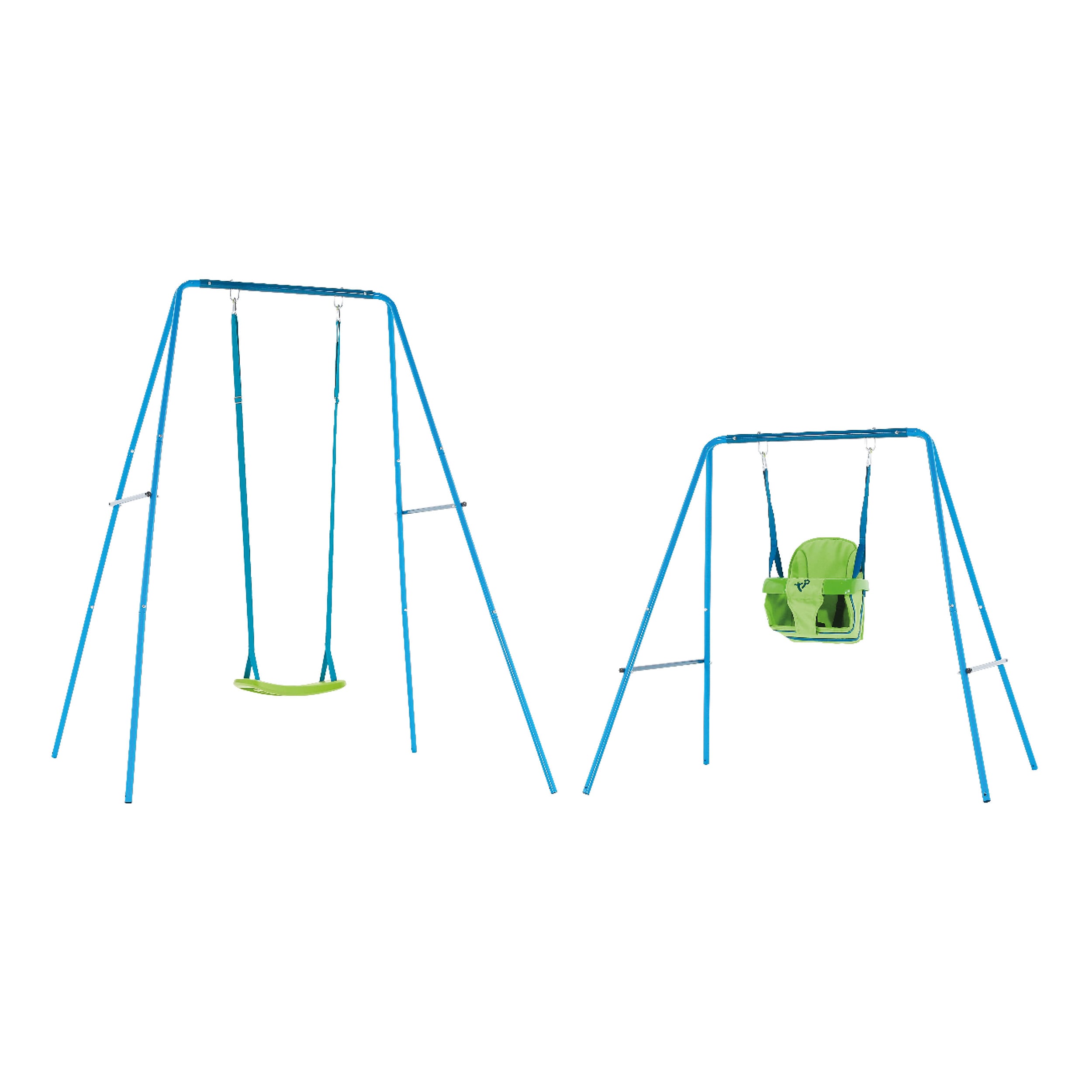 TP Toys TP509 Small to Tall Swing Set with Metal Frame and Soft Foldable Infant Seat
