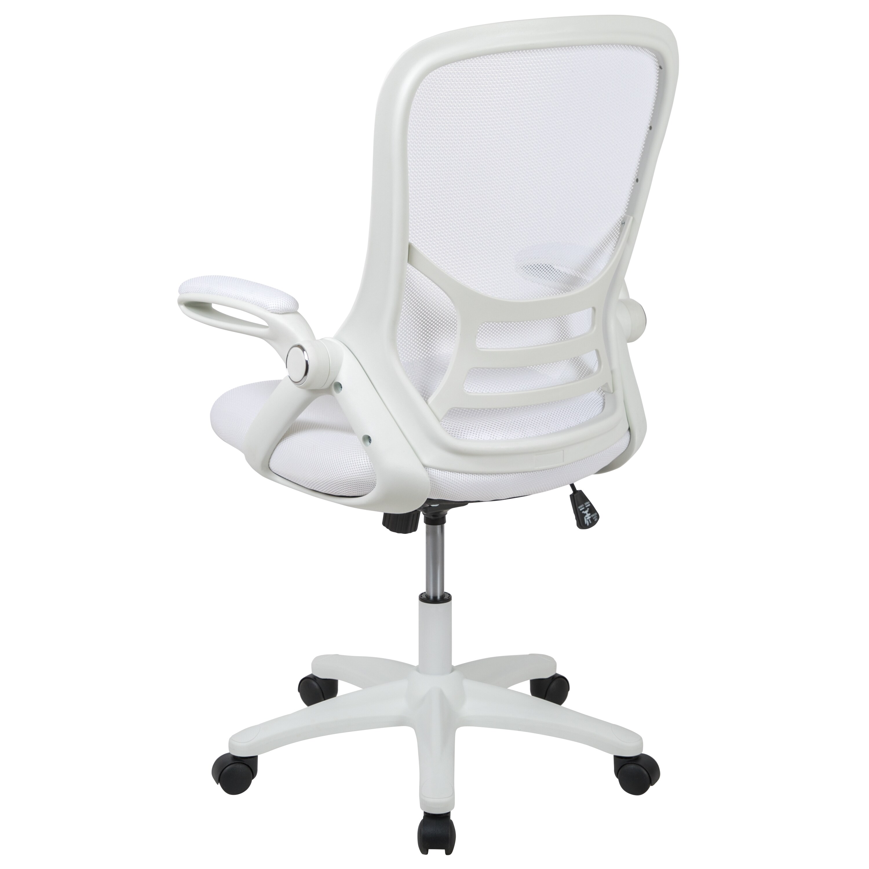 White High-Back Ergonomic Mesh Swivel Office Chair with Adjustable Arms