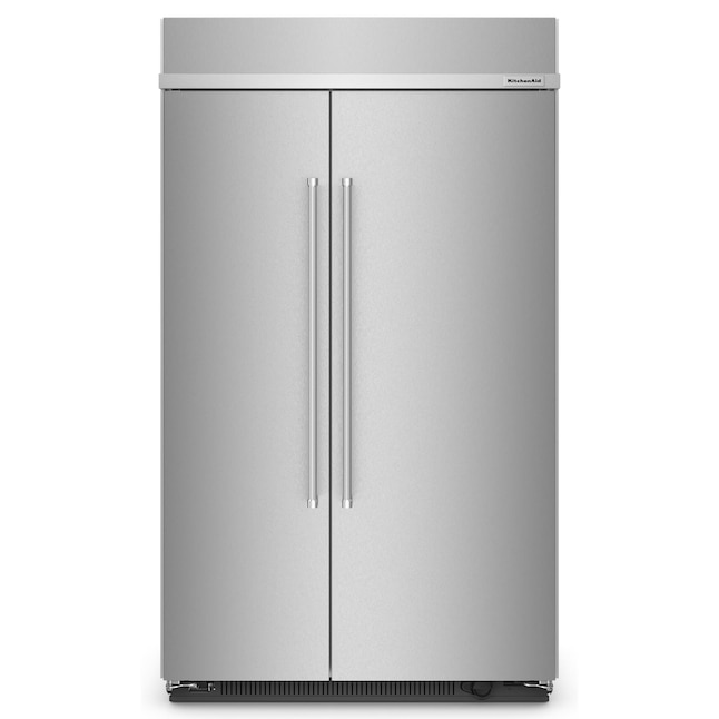 KitchenAid 30-cu ft Side-By-Side Refrigerator with Under-Shelf Prep ...