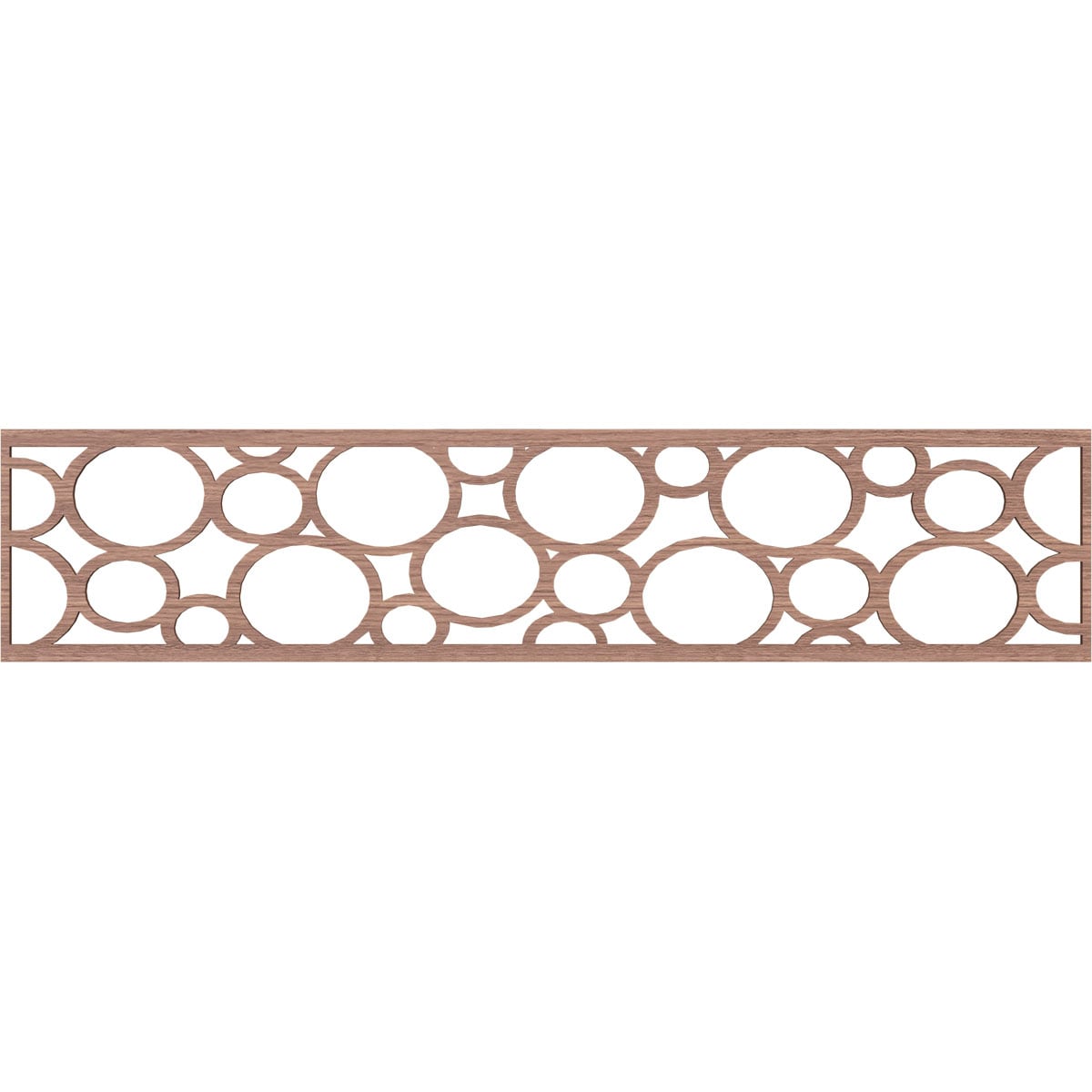 Ekena Millwork MLDA10X46HEMWA Hemingway Fretwork Flat Trim 10-in x 3.9-ft Walnut Brown Unfinished 2157540 Pierced Wall Panel Moulding