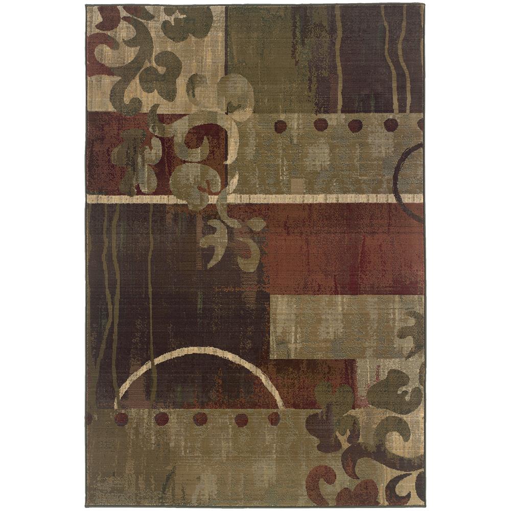 Archer Lane 800GNR7A5L Sablewood 5 X 8 (ft) Green Indoor Abstract Area Rug
