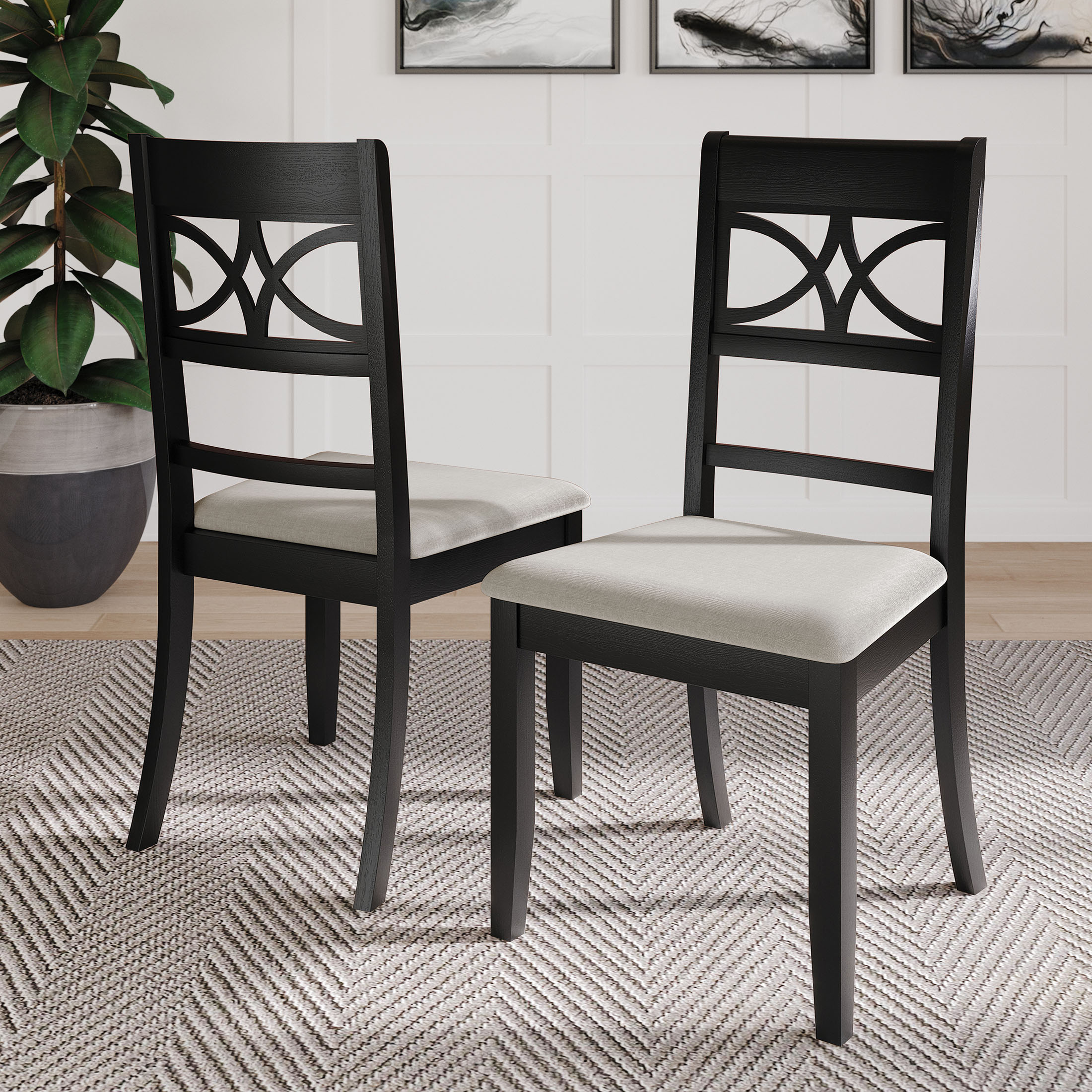 CasePiece C3070US-BK-WD-2X Dining-Chairs - View #2