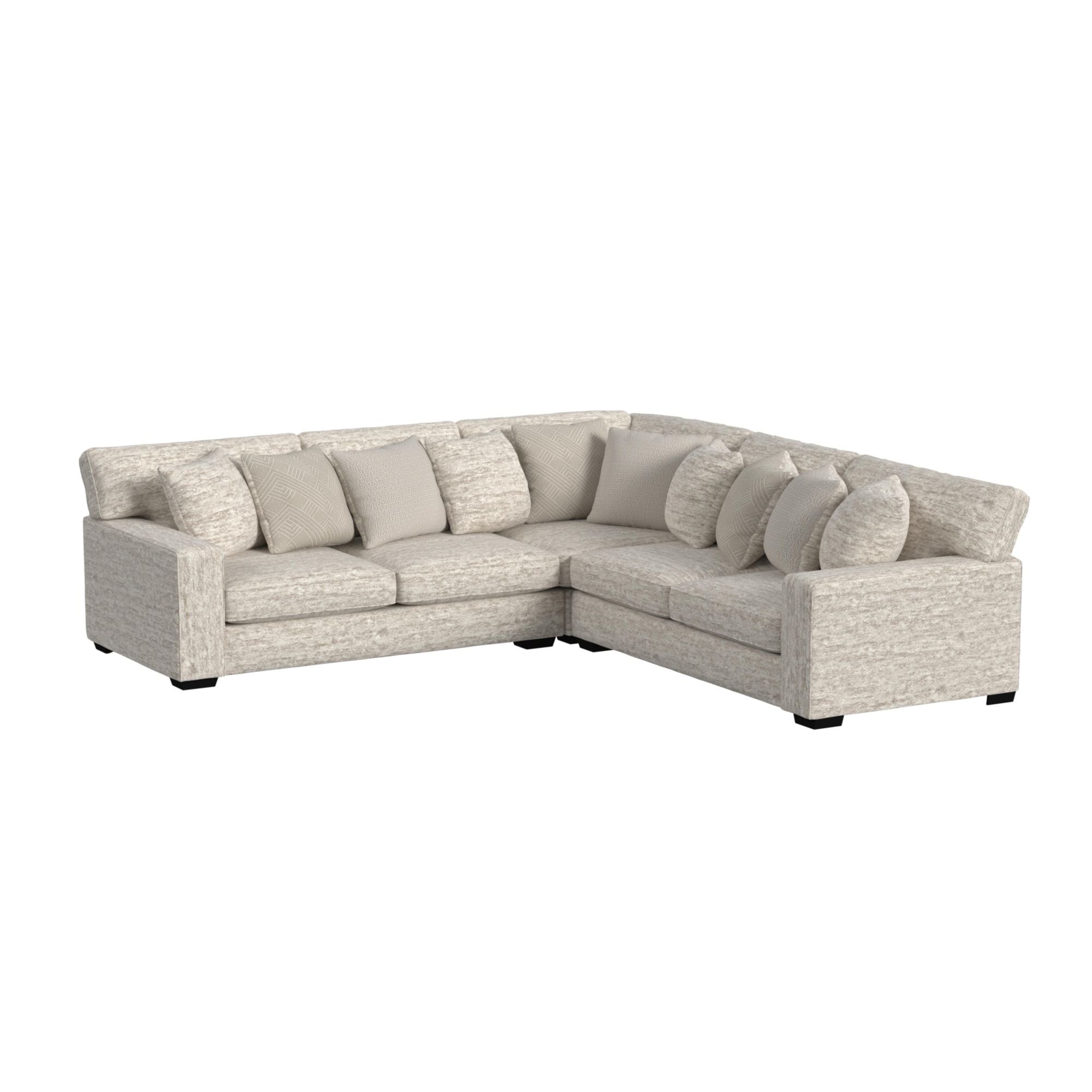 Picket House Furnishings U-8160-9320-SE-3PC Molly Modern 3 -Piece Polyester/Polyester blend Parchment Living Room Set