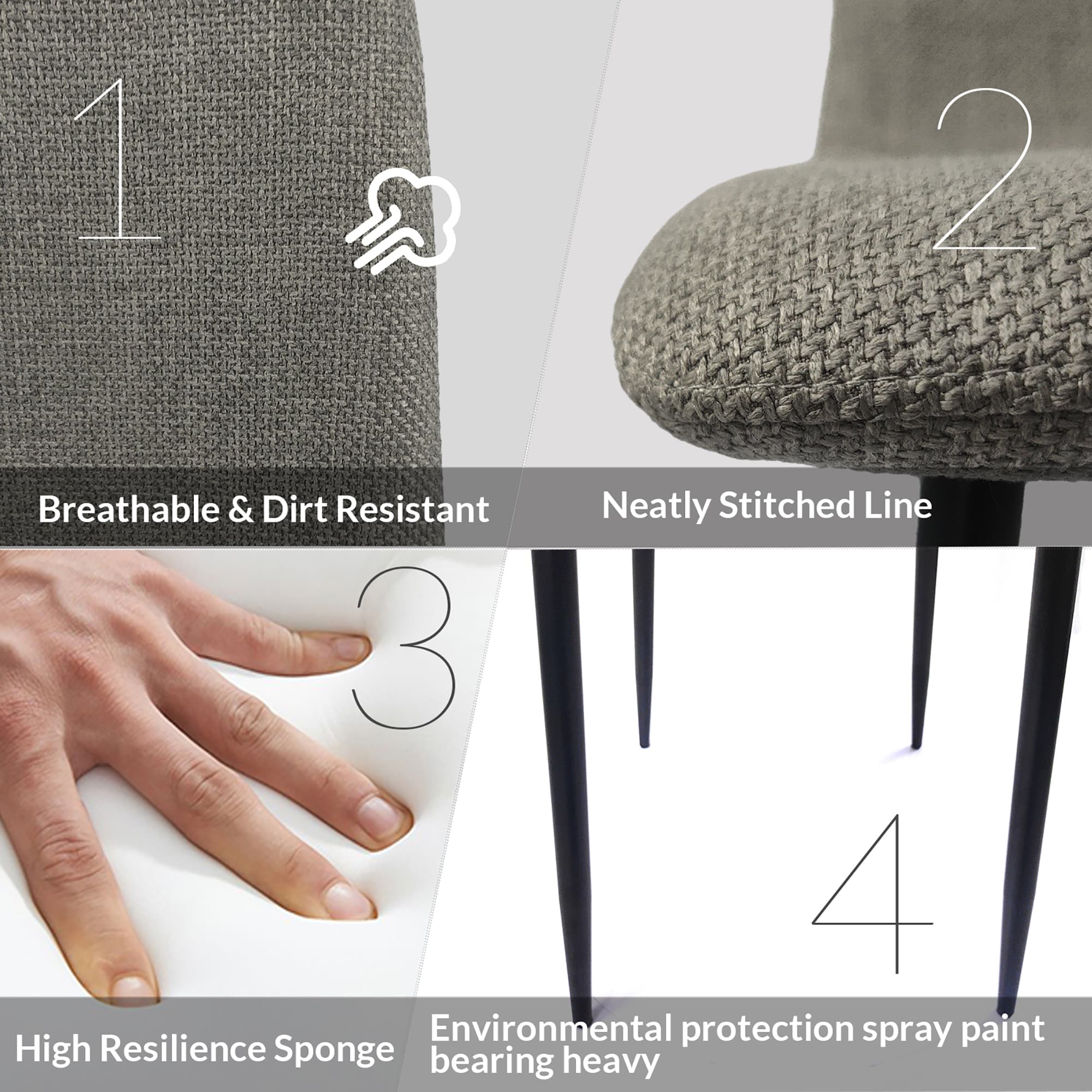 Sumyeg WF-HW53837GU-LA Dining-Chairs - View #6