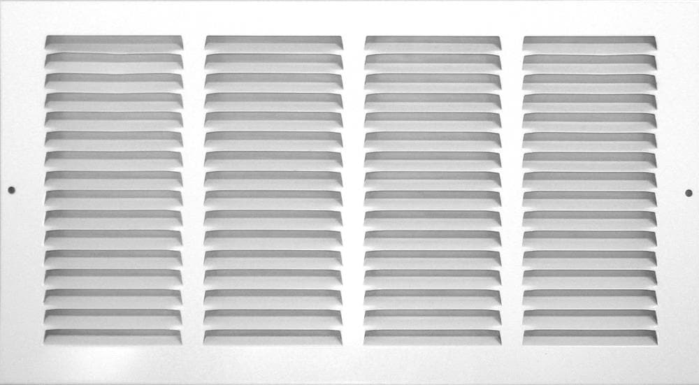 Accord Ventilation ABRGWH146 14-in x 6-in Steel White Sidewall/Ceiling Register