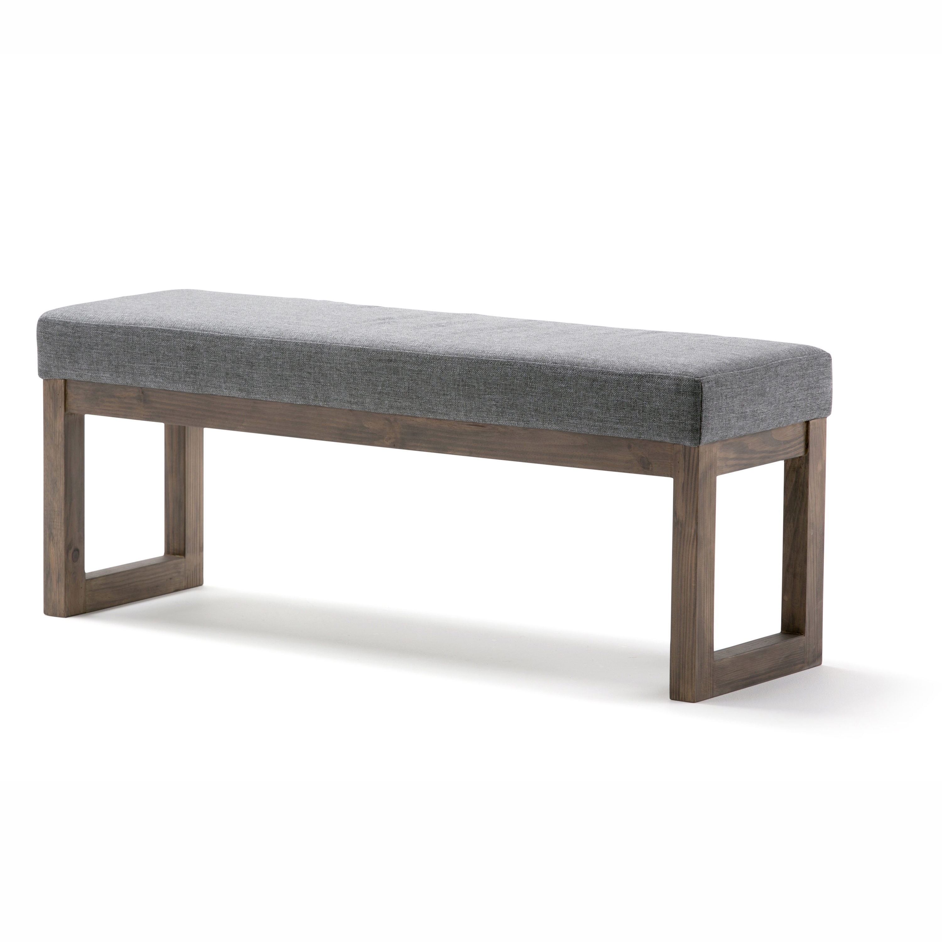 Simpli Home 3AXCOT-252-LG-GL Milltown Modern Grey Storage Ottoman