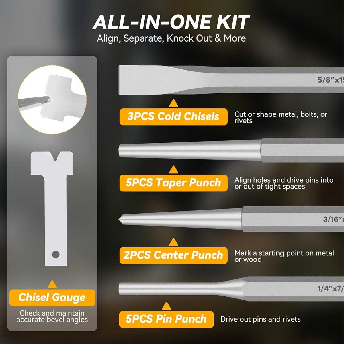 Aoibox LABCS21029 Chisel-Sets - View #3