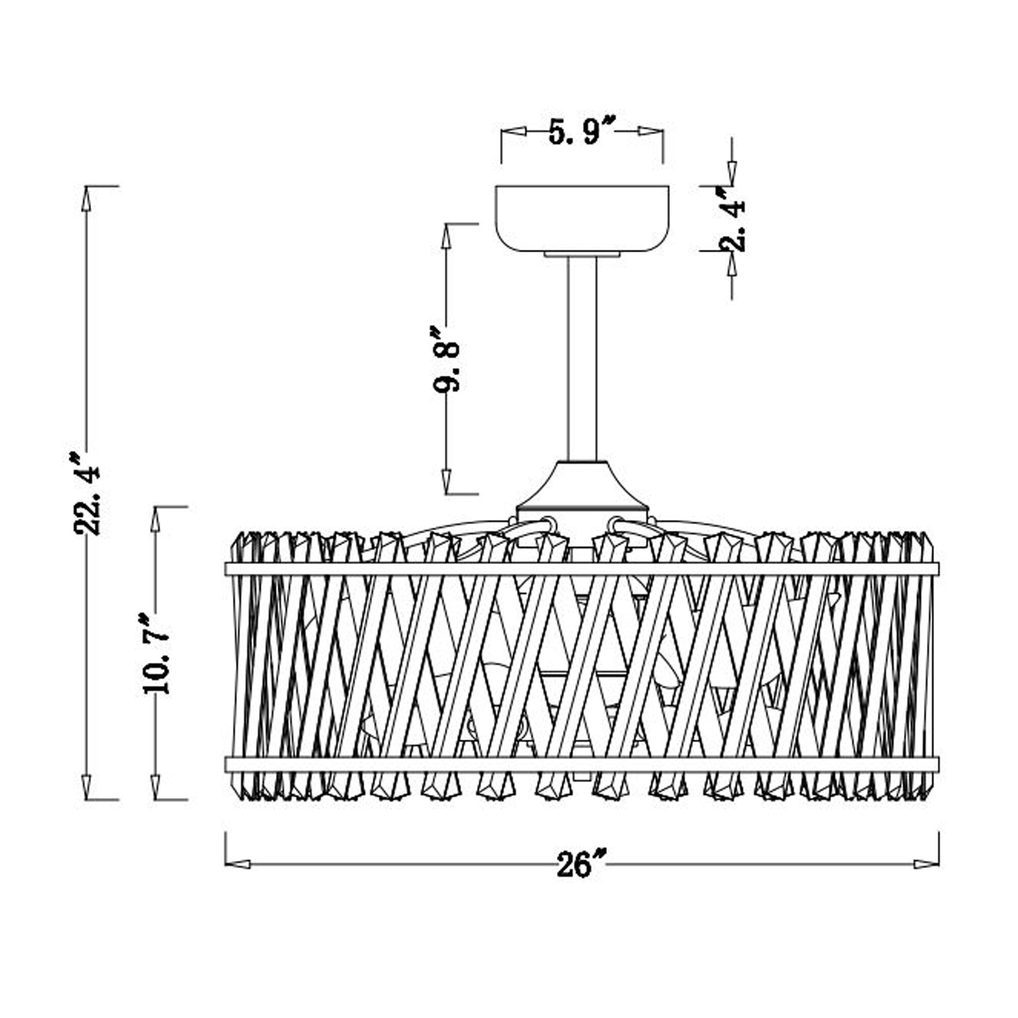 Warehouse of Tiffany DW01W54CR Ceiling-Fans - View #6
