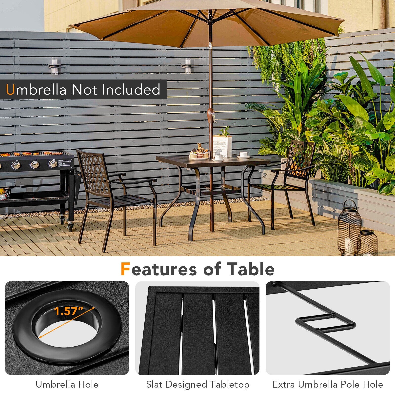 Forclover HYFE-10136 Patio-Dining-Sets - View #4