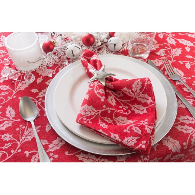 DII Holly Flourish Table Cover for 4-ft Rectangle at Lowes.com