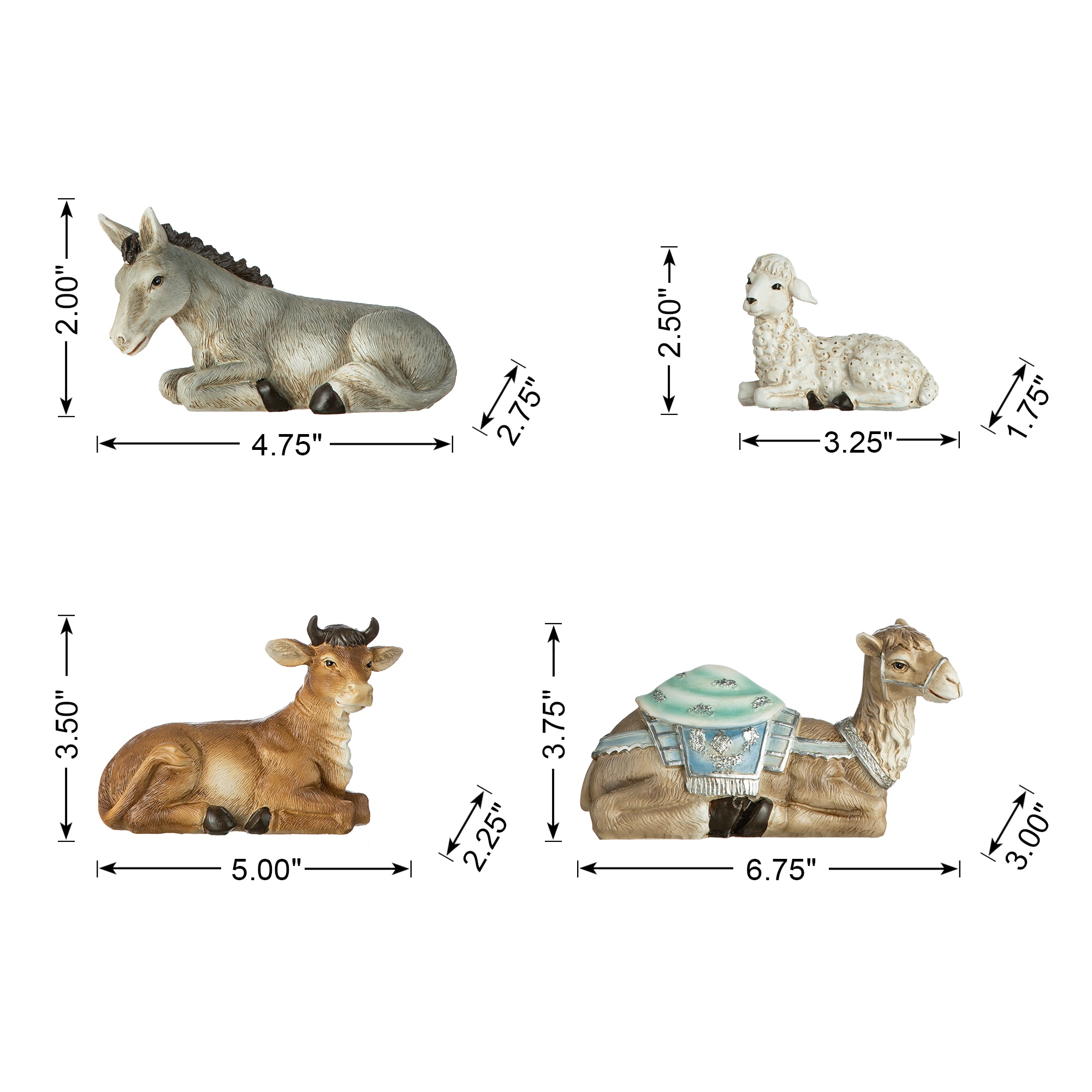 Glitzhome 10-in Figurine Nativity Christmas Decor in the Christmas ...