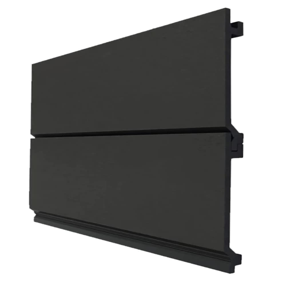HIGHLANDERHOME WPCBLACKPANEL Smooth Black Composite Wall Panel 4 -Pack