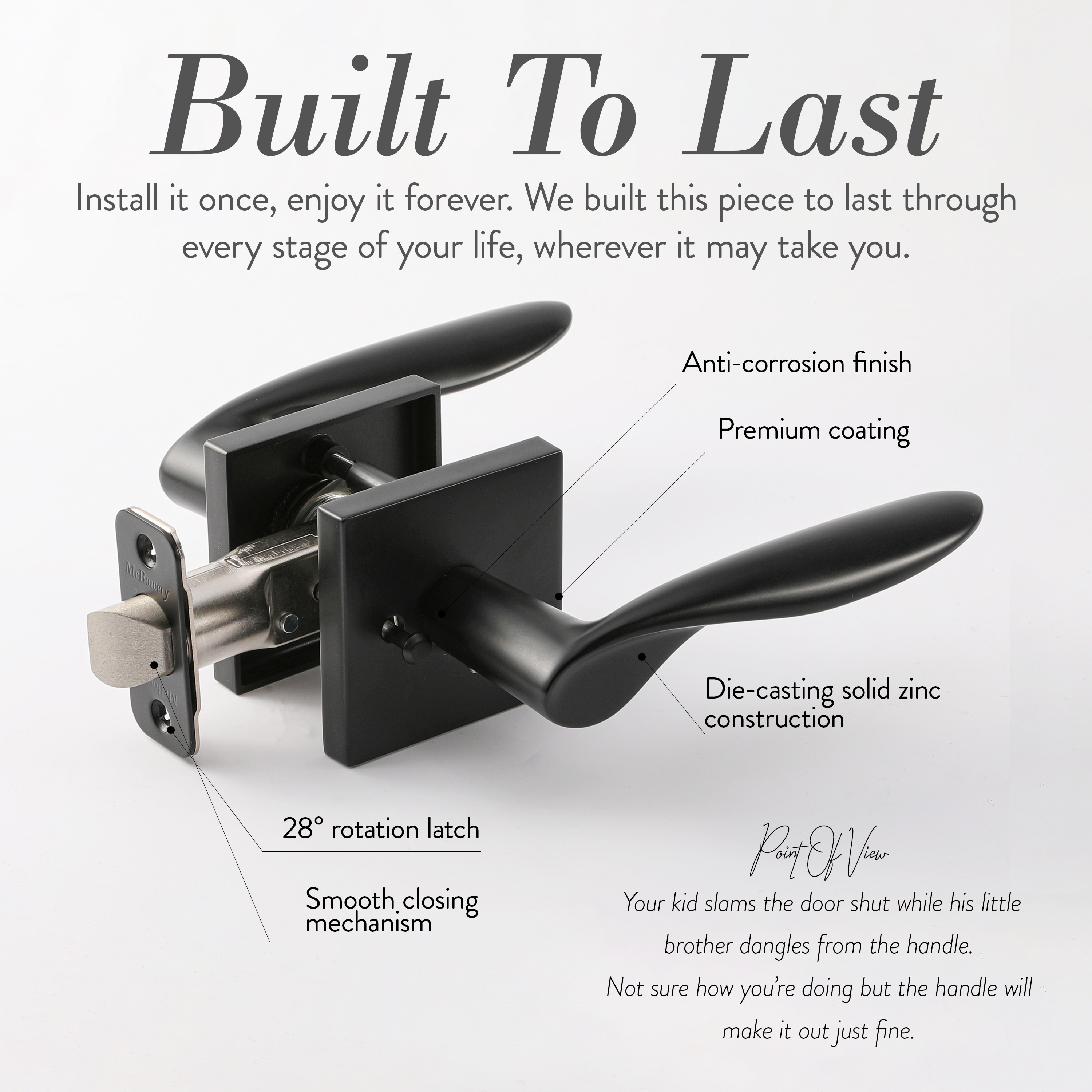 McBowery MB-1106PVMB-LH Door-Handles - View #8