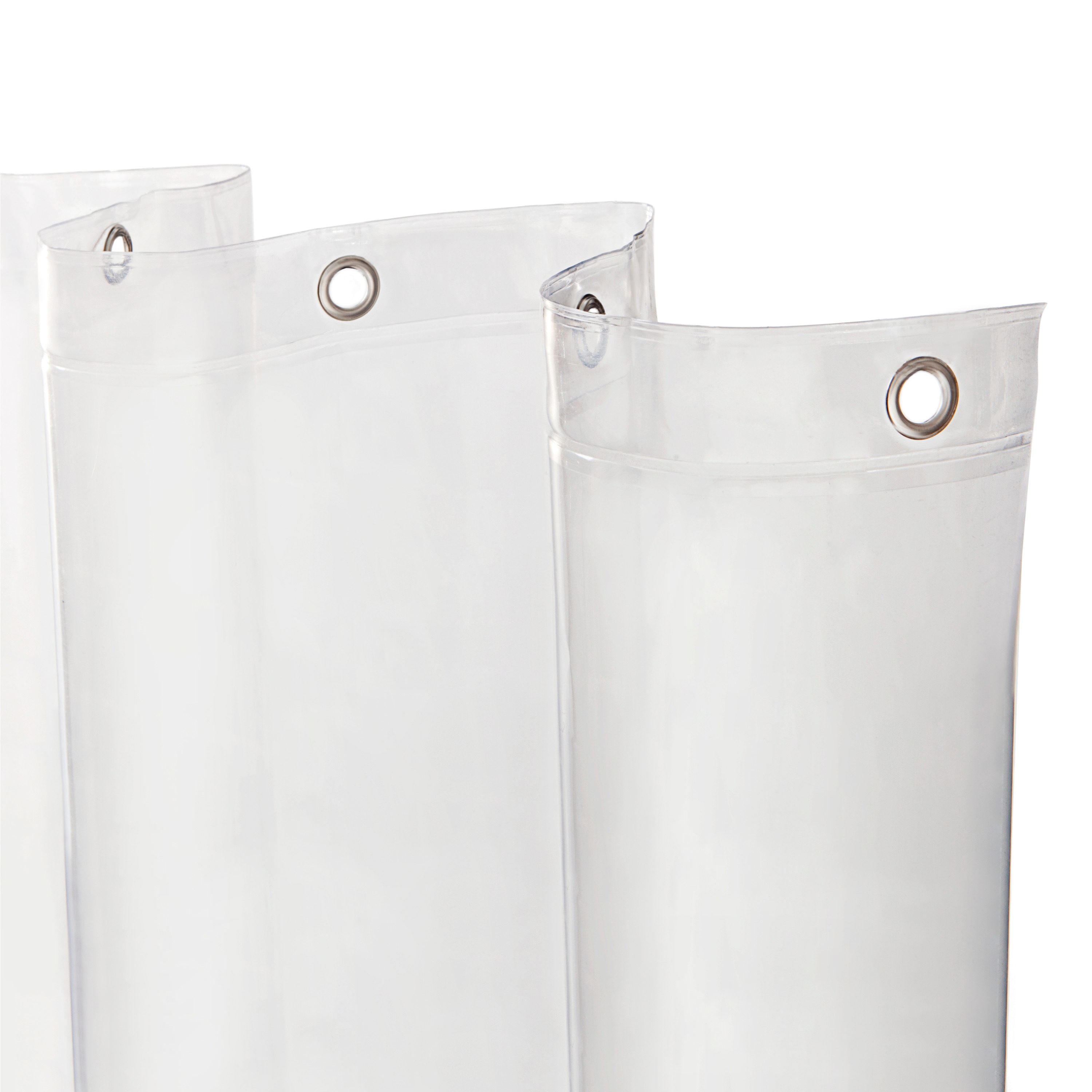 Kenney KN61165 70-in W x 70-in L Clear Solid Mildew Resistant EVA/PEVA Shower liner