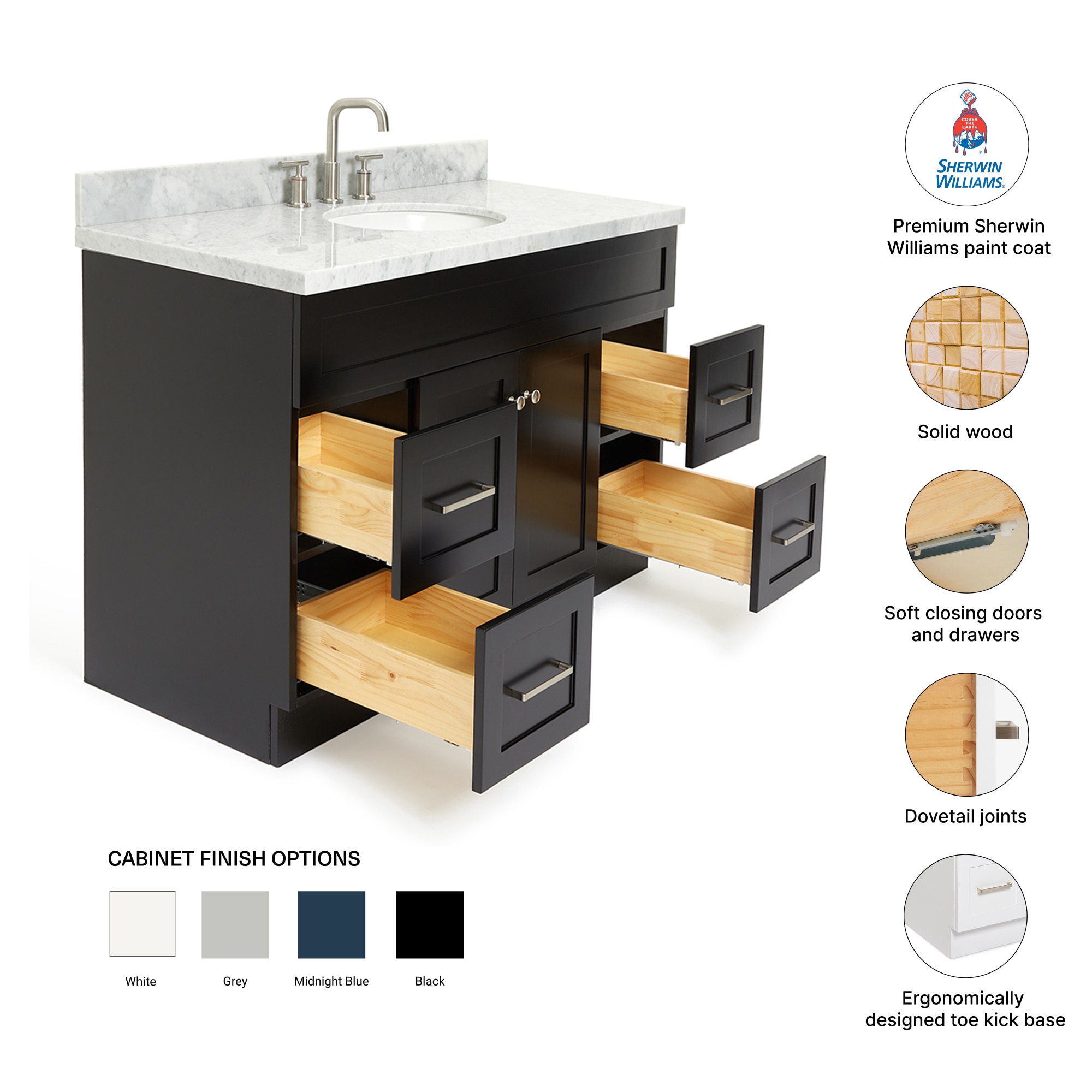 ARIEL F049SCWOVOBLK Bath-Vanity-Combo - View #4