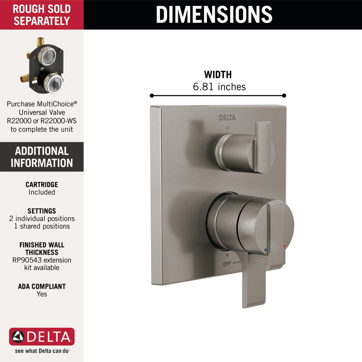 Delta T27867-SS Bath-Shower-Facc - View #4