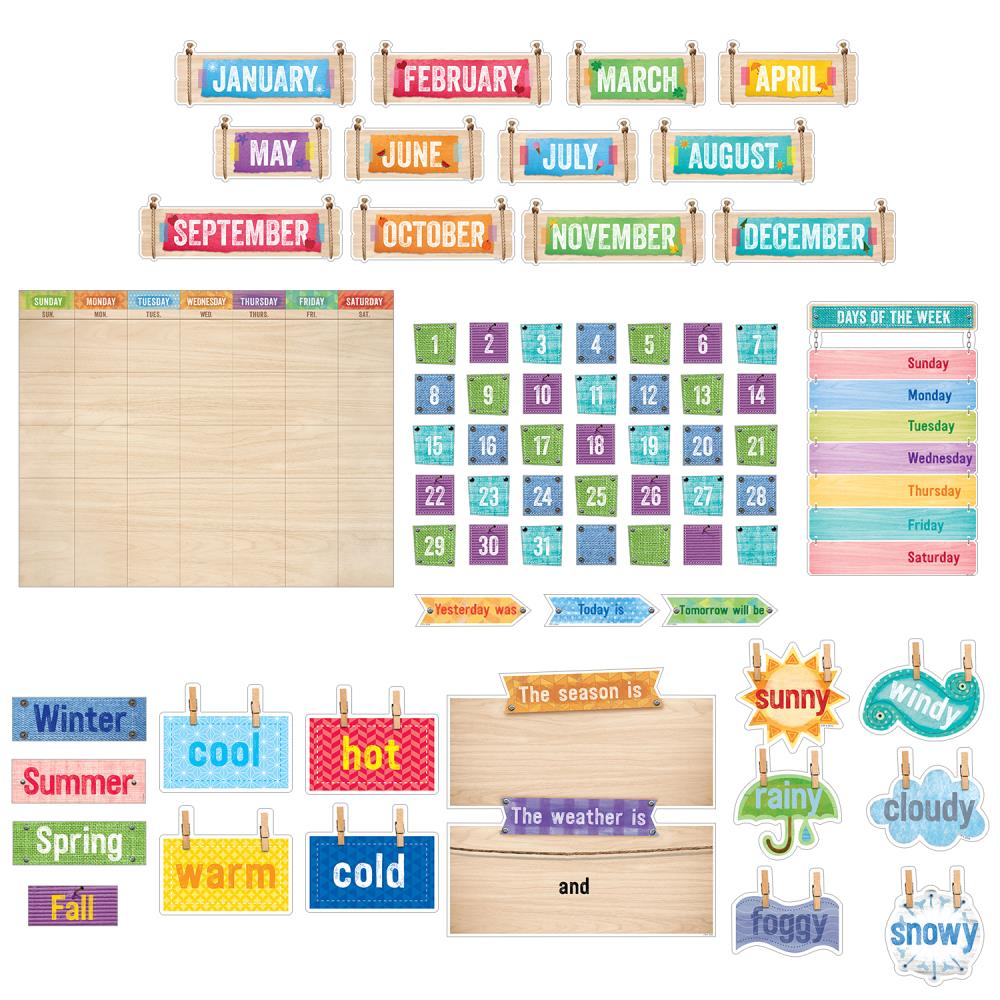 Creative Teaching Press Upcycle Style Calendar Bulletin Board Set 2