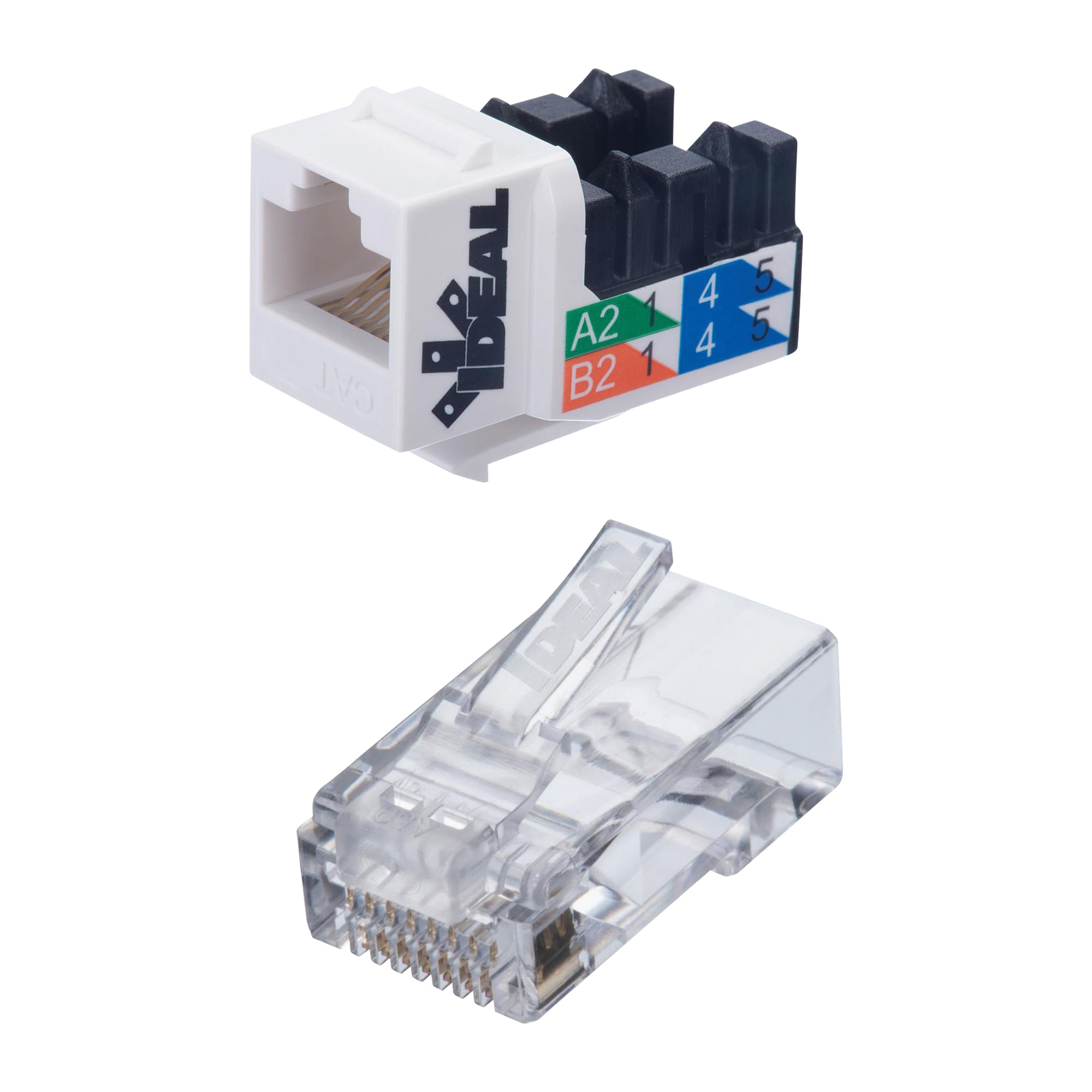 IDEAL IDEAL 10-Pack Cat6 Rj45 Idc Connector with 25-Pack Cat6 Rj45 Modular  Plug