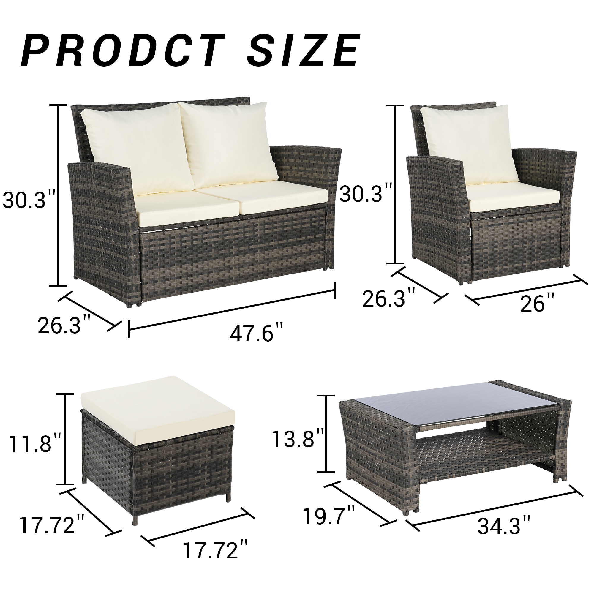 SANSTAR LRS-WS102SN Patio-Conversation-Sets - View #3