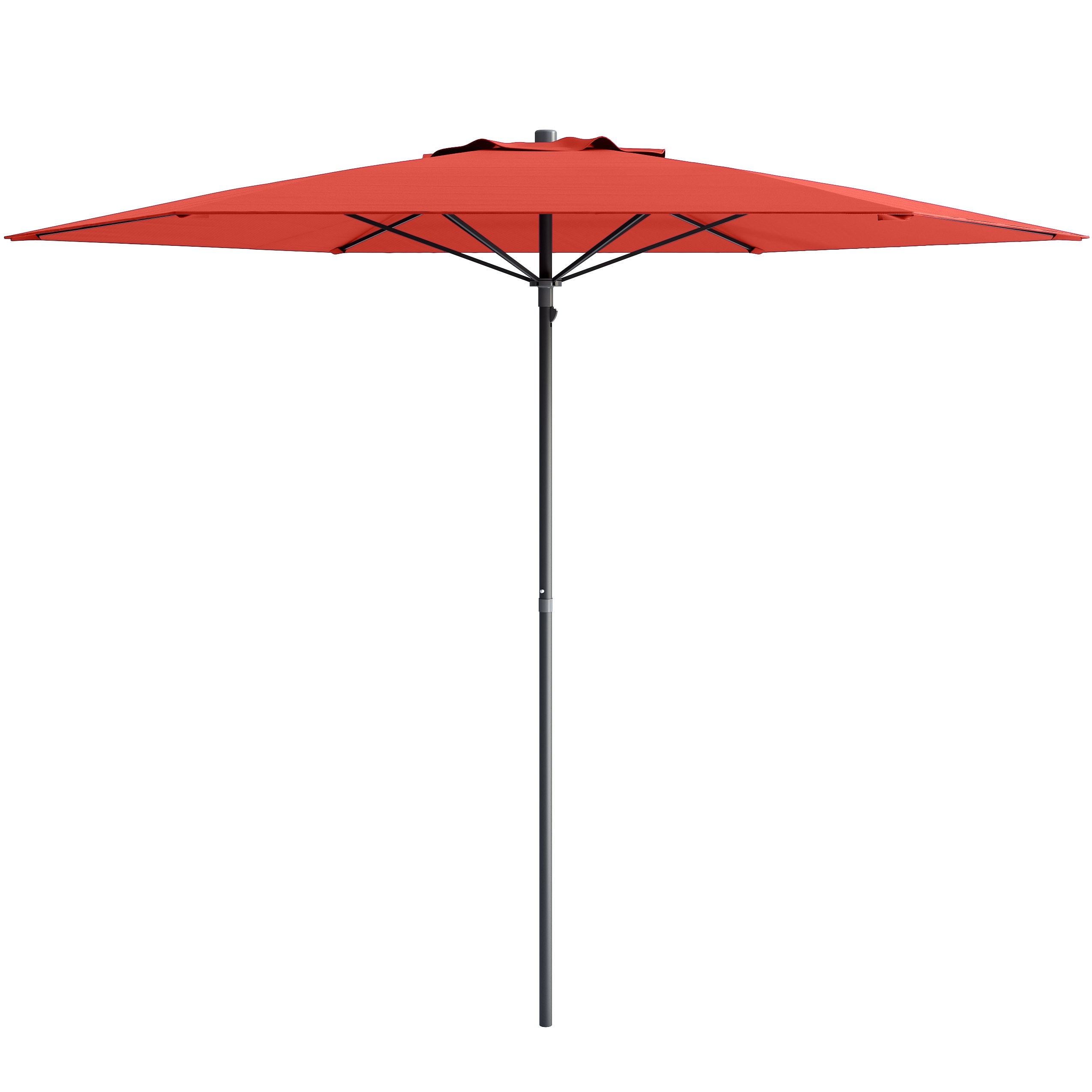CorLiving PPU-680-U 7.5-ft Steel Red No-tilt Garden Patio Umbrella