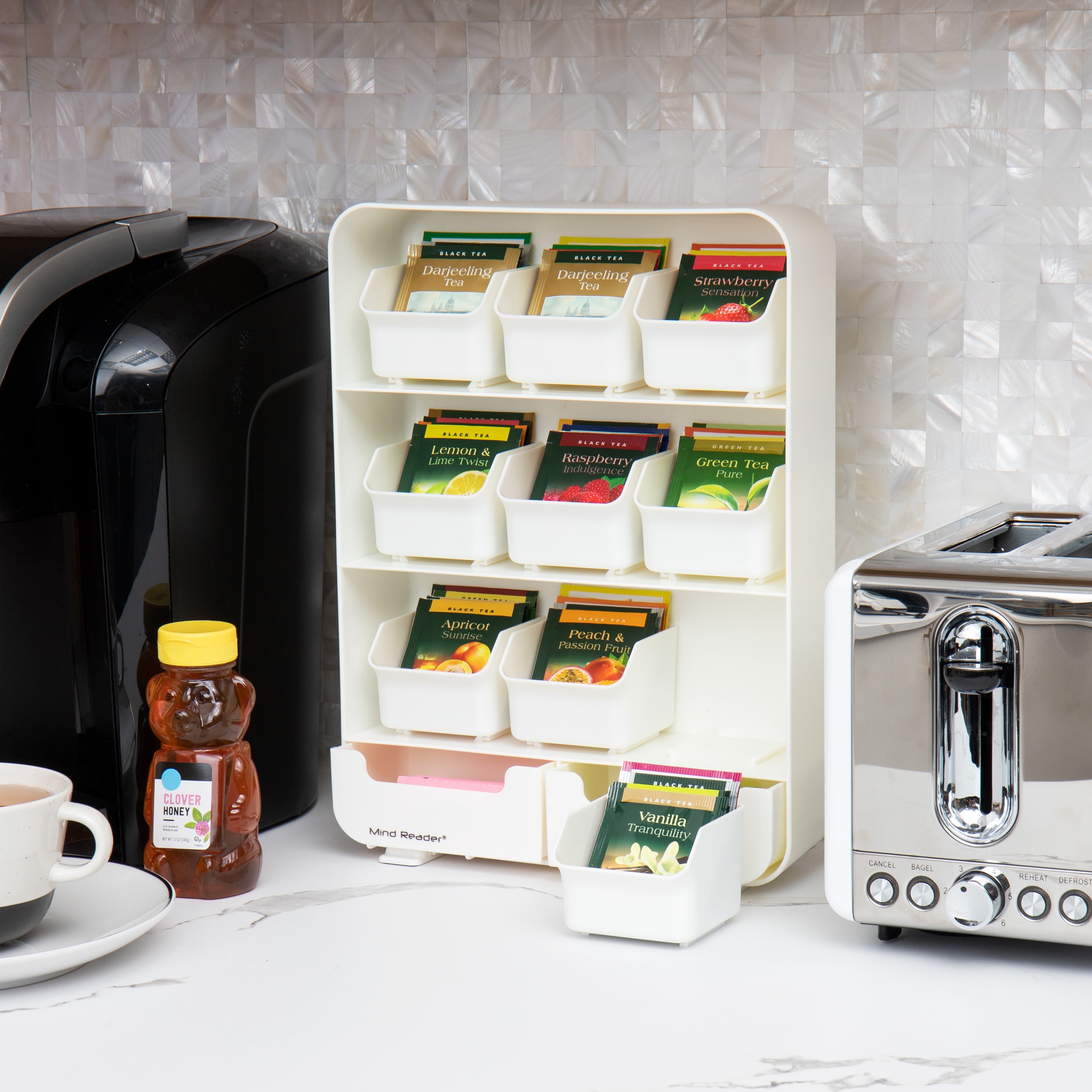 Mind Reader TBORG-WHT Coffee-Beverage-Organizers - View #2