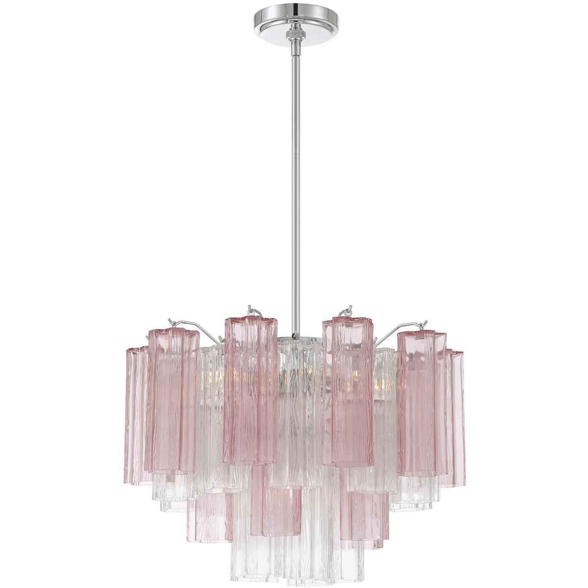 Crystorama  ADD-306-CH-SP Addis 6 Light 1975 inch Polished Chrome Chandelier Ceiling Light in Spring