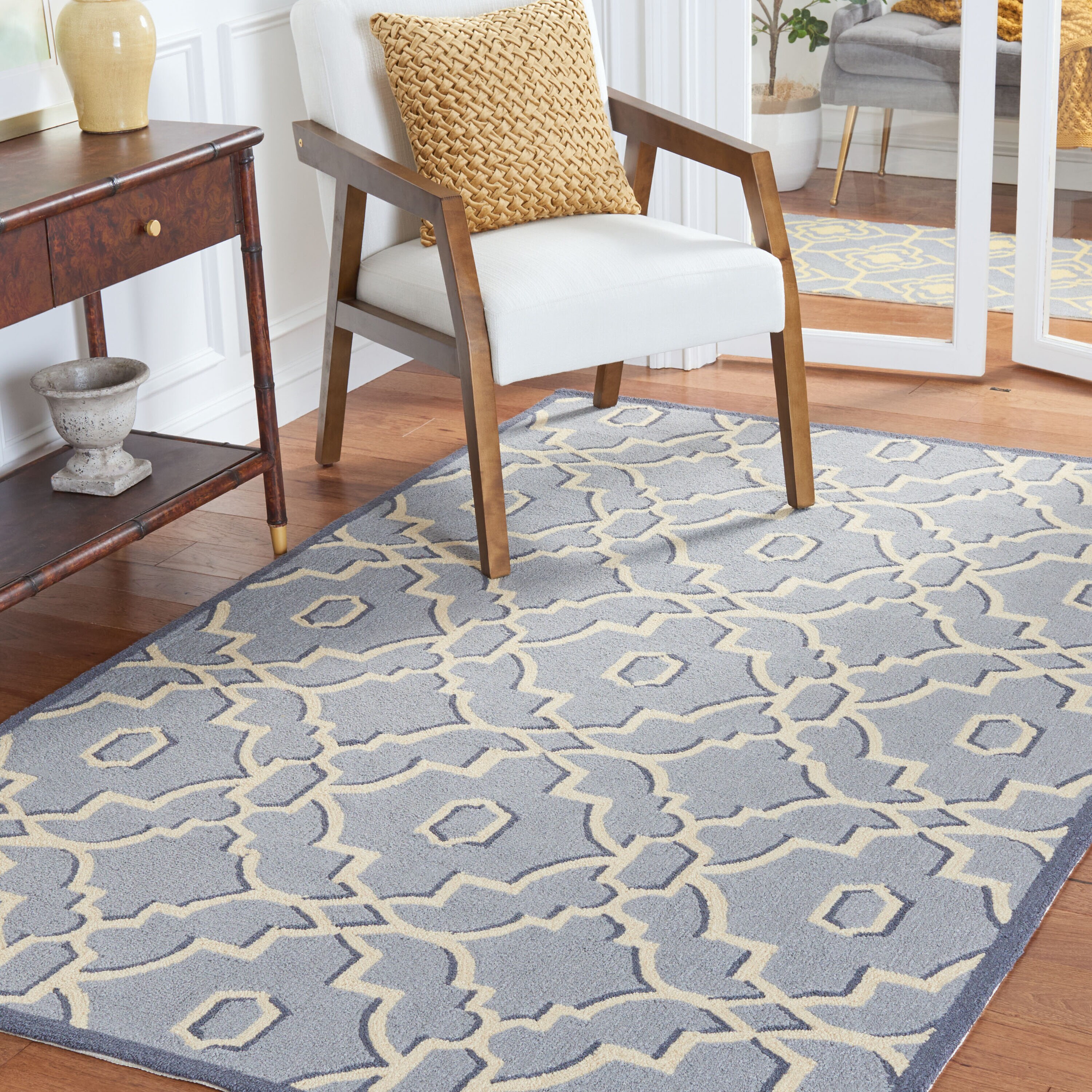 Four Seasons 237G Lt. Blue Ivory 5ft x 8ft Contemporary Rug