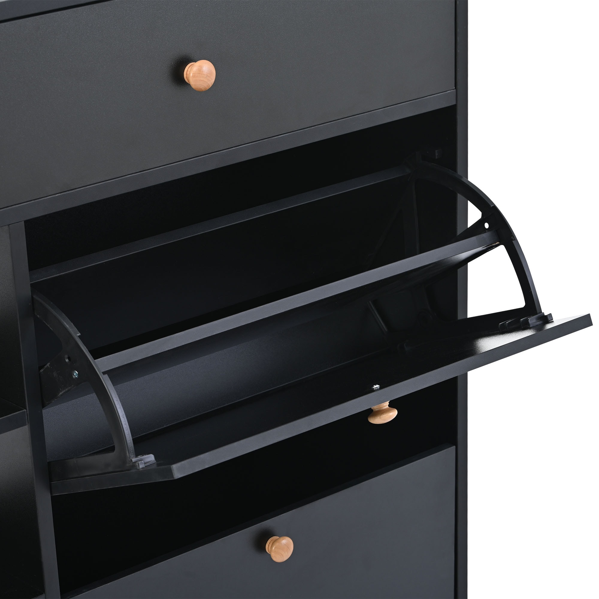 Vivian - 3-Drawer Shoe Cabinet - Black – Mega Furniture USA