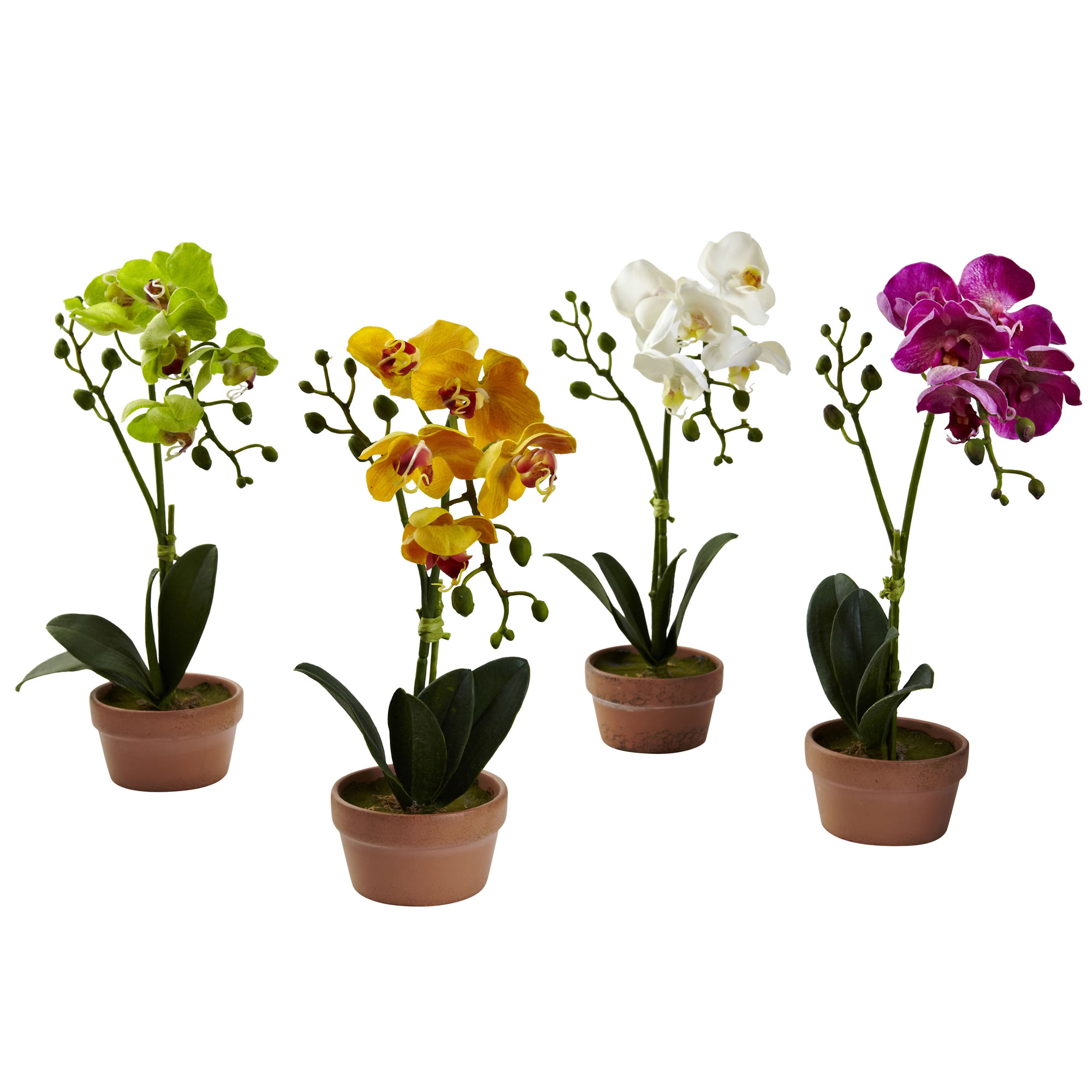 Nearly Natural 4991-S4 13-in Assorted Indoor Silk Artificial Flower