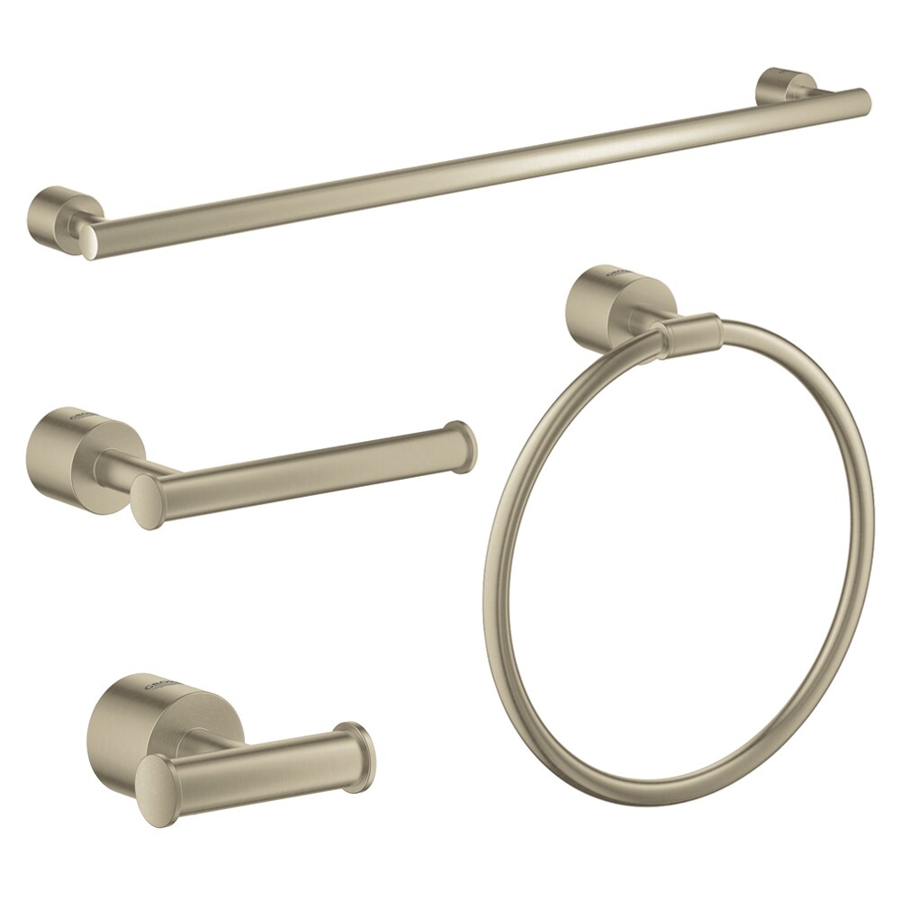 GROHE Atrio Brushed Nickel Metal Accessory Set in the Bathroom Accessories department at Lowes.com