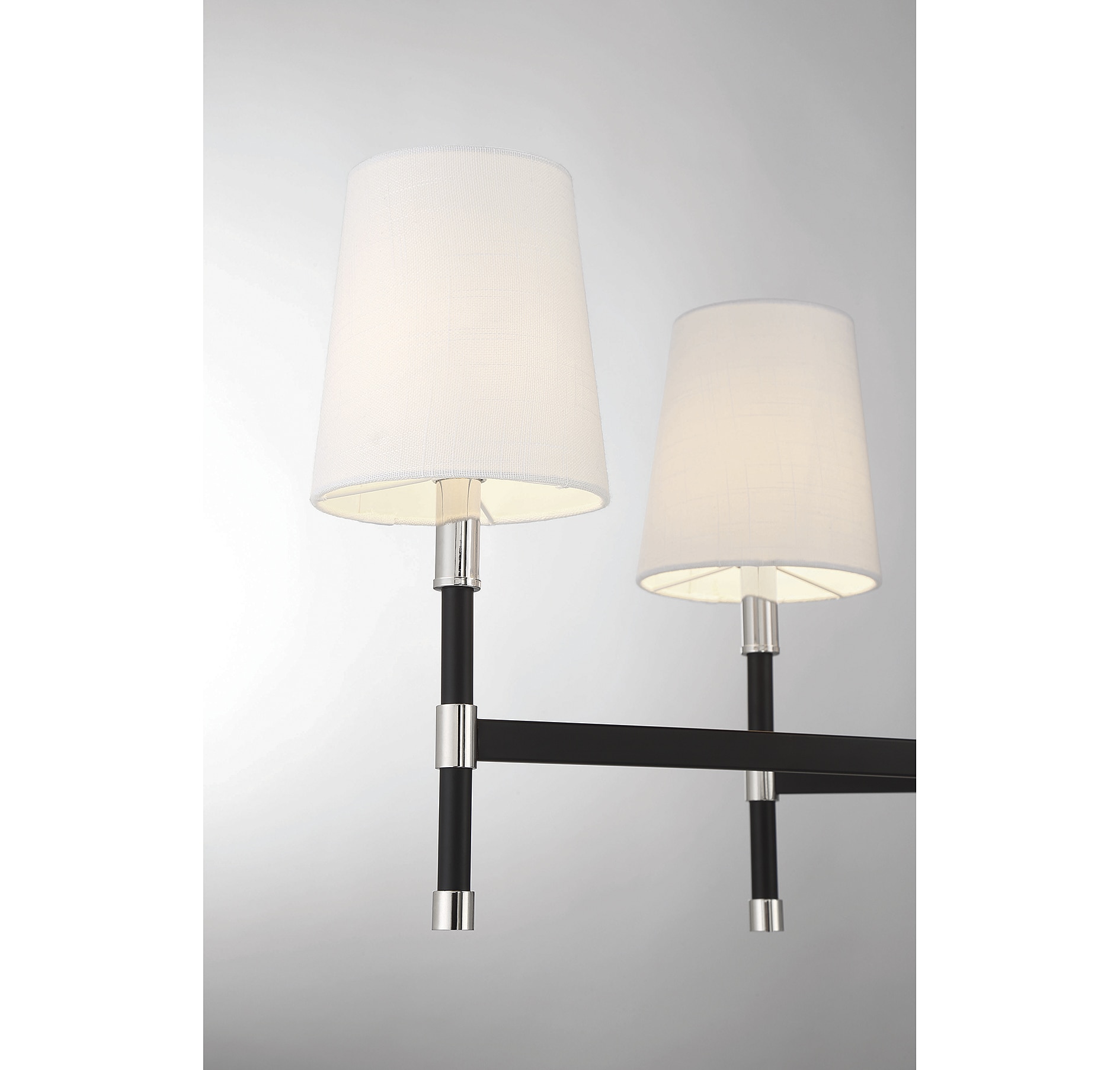 Brody 6-Light Matte Black and Nickel Chandelier