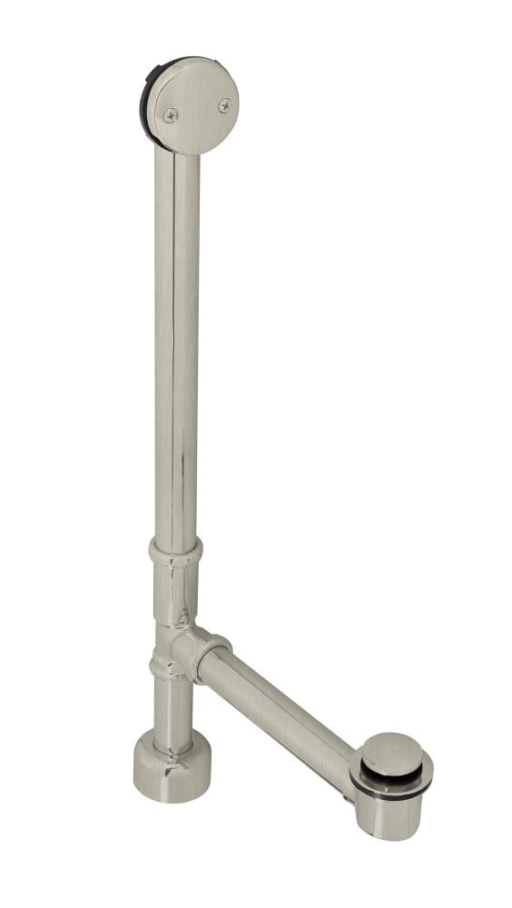 WESTBRASS D3261K-07 Tip Toe All Exposed Bath Waste- 22 In. Make-up In Satin Nickel