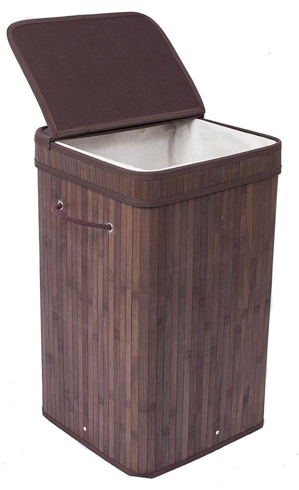 BirdRock Home 6544 1-Bushel Brown Wood Laundry Hamper