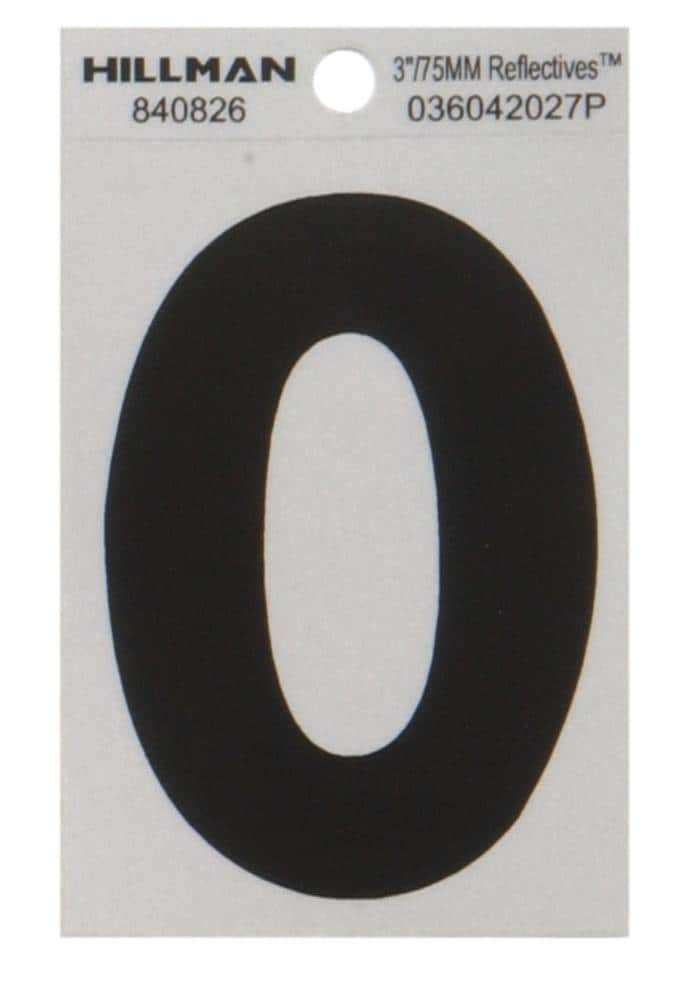 Hillman 840826 3-in Reflective Reflective Silver Letter O
