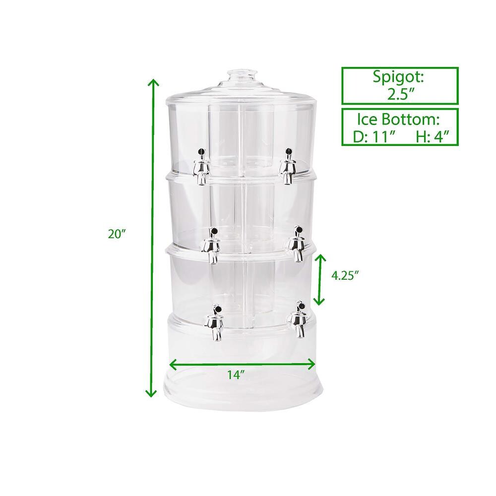 Rtteri 3 Pack Plastic Drink Dispenser for Fridge Beverage Dispenser with  Spigot 1 Gallon (3.5 L) Iced Beverage Dispenser Container with Lids for  Cold