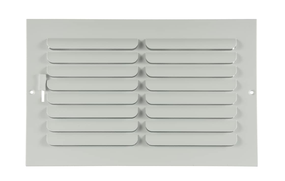 RELIABILT 5011408WH 14-in x 8-in 1-way curved Steel White Sidewall/Ceiling Register